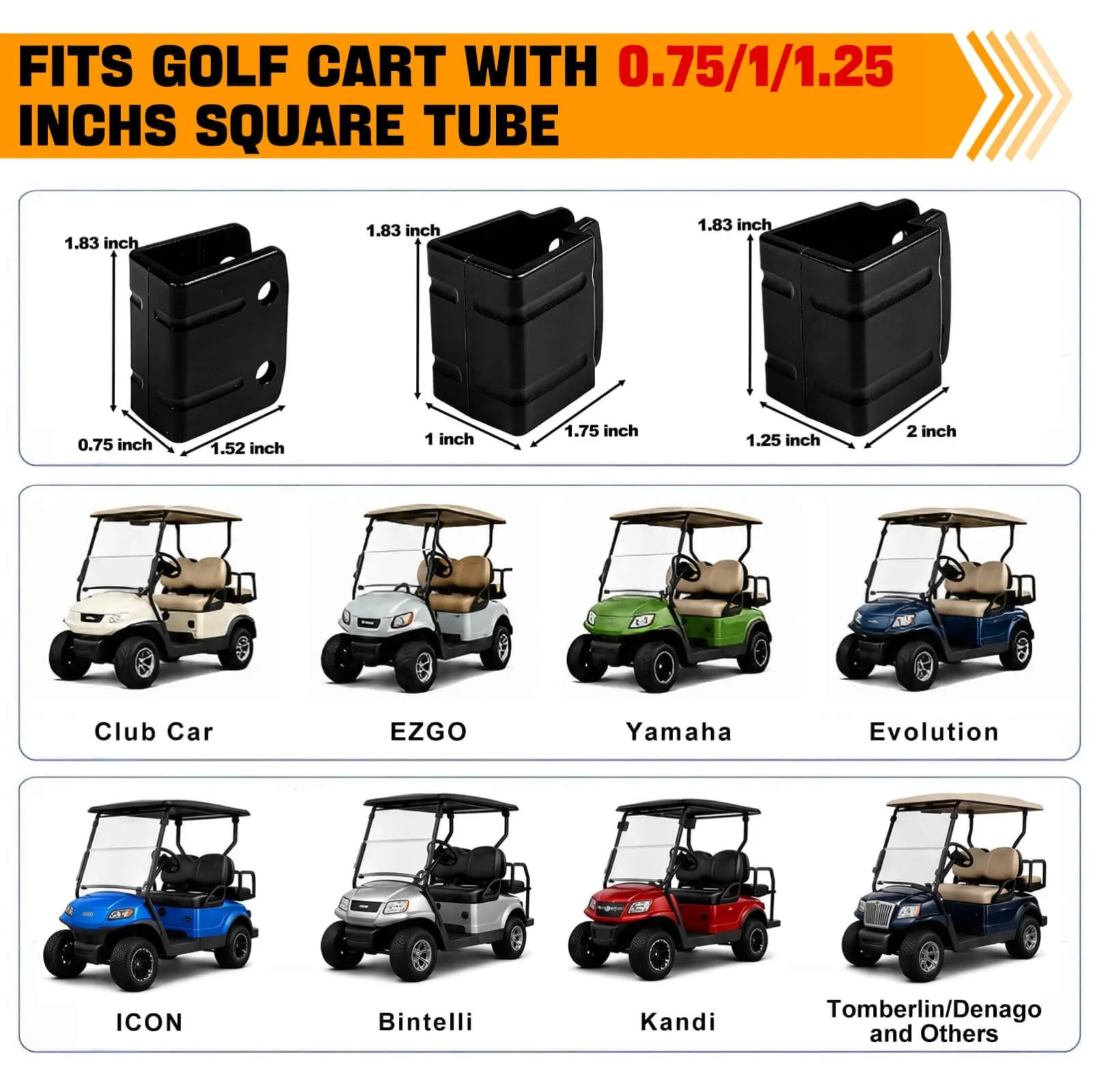 LEAPGOMAX No-Drill Golf Cart Mirrors with LED Signals image 3