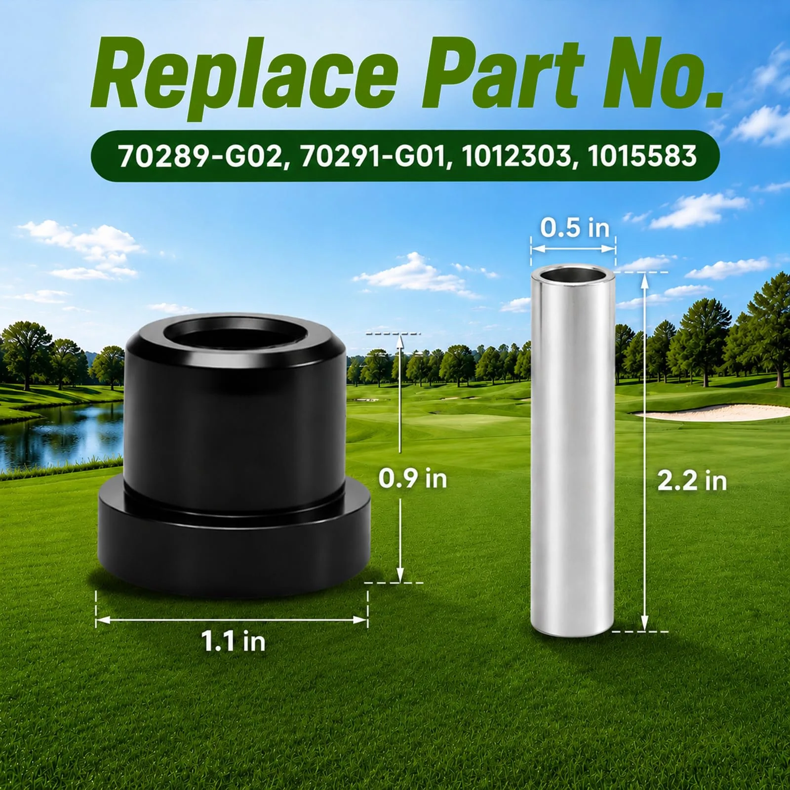RUHUALIFE Rear Leaf Spring Bushing Kit for E-Z-GO TXT & Club Car DS image 2