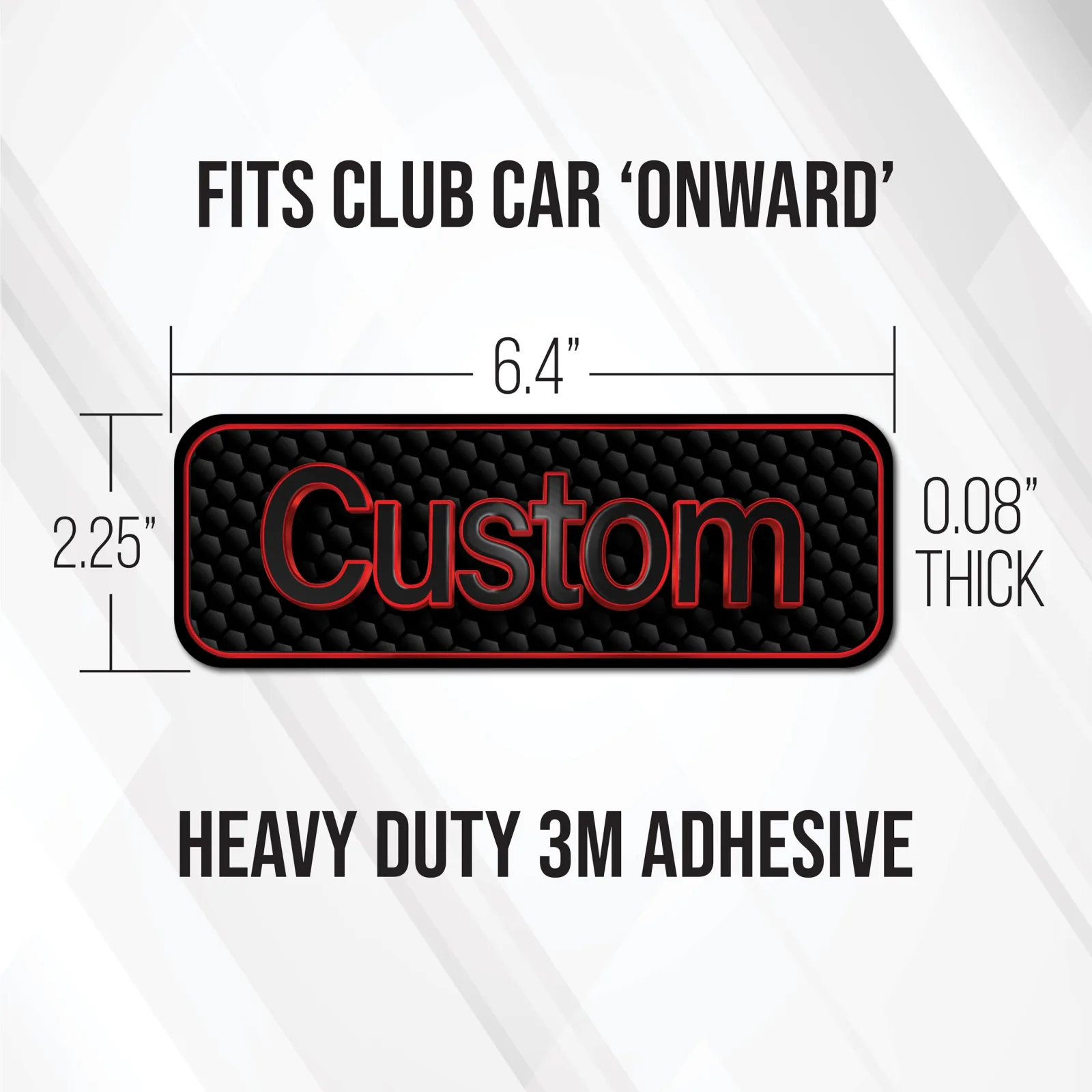 Custom Name Plate for Club Car Onward Golf Cart image 4
