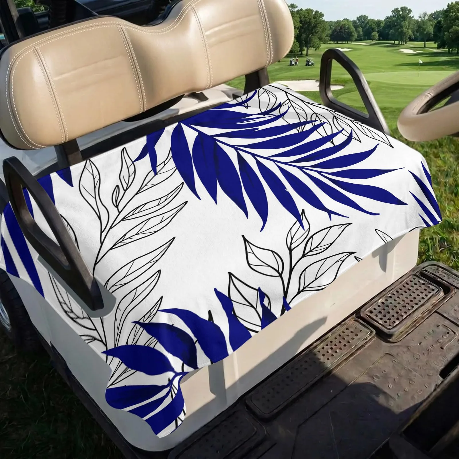 BEMIGO Blue Golf Cart Seat Cover, 51 x 31 Inches image 2