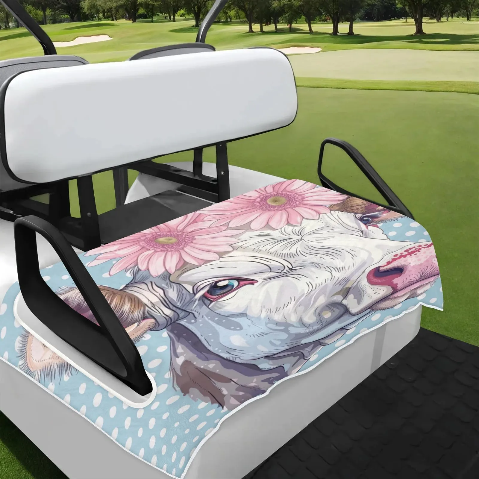 Tiveruda Golf Cart Seat Cover for Double Seats, 51 x 31 in