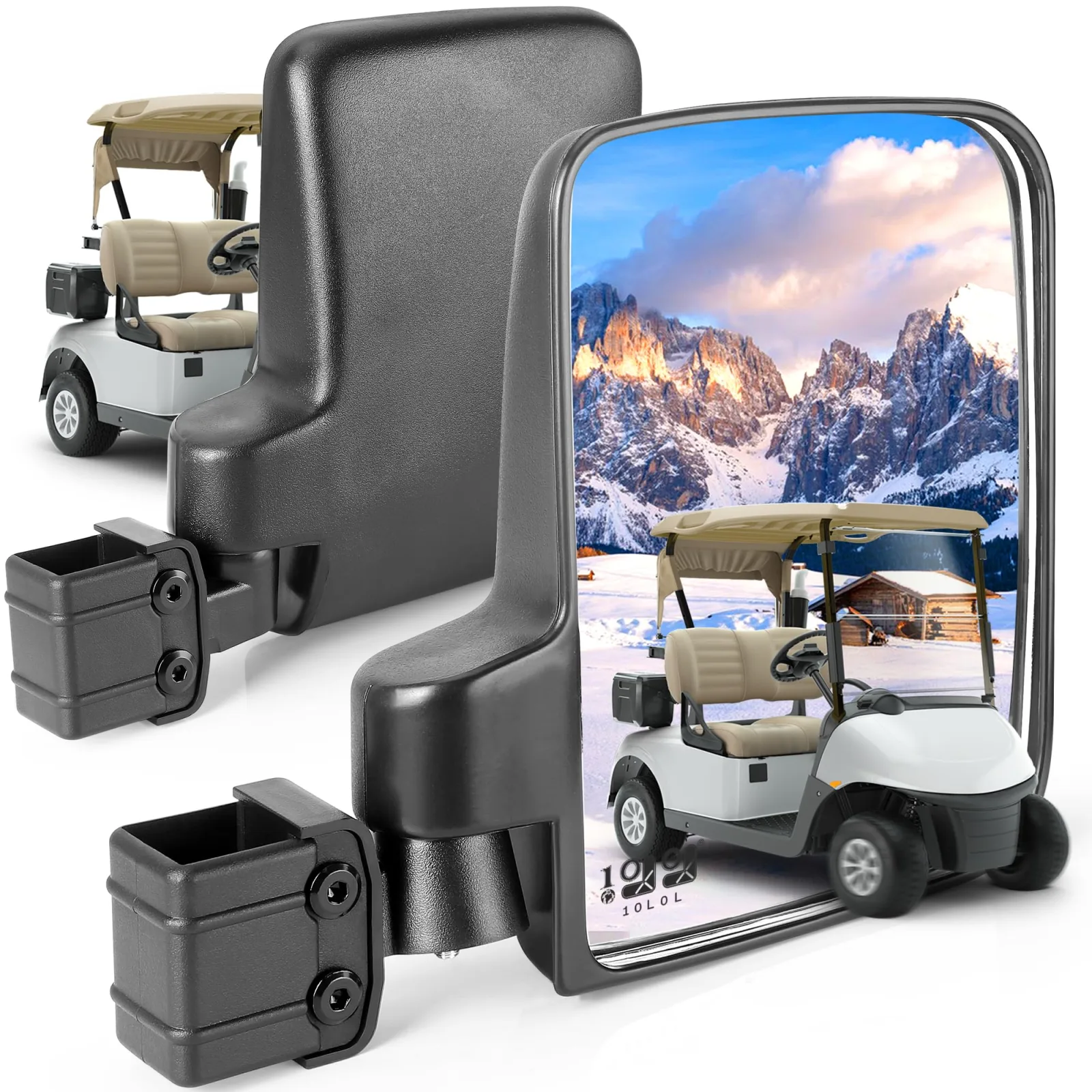 9.99WORLD MALL Golf Cart Side Mirrors for Yamaha, Club Car & E-Z-GO