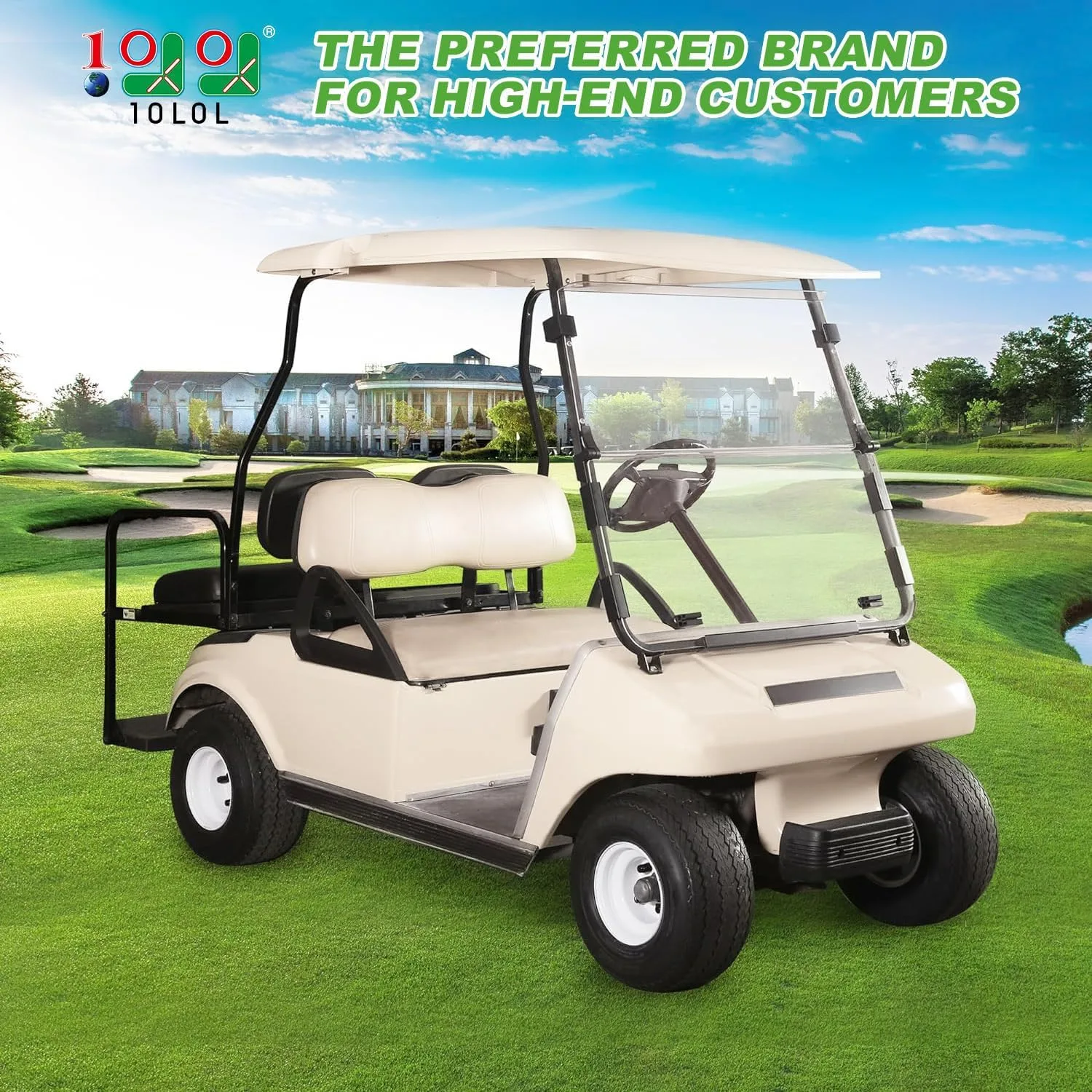 10L0L Fold-Down Windshield for Club Car DS 1982-2000.5 image 2