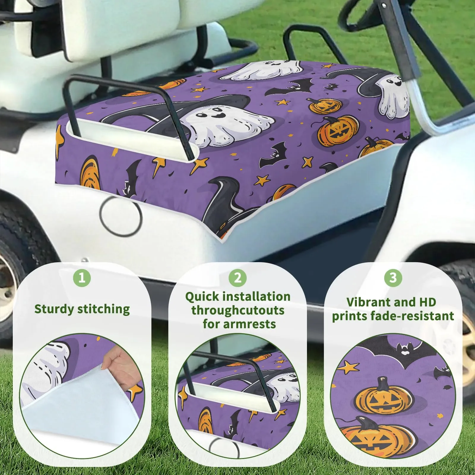Tiveruda Golf Cart Seat Cover for Double Seats image 3