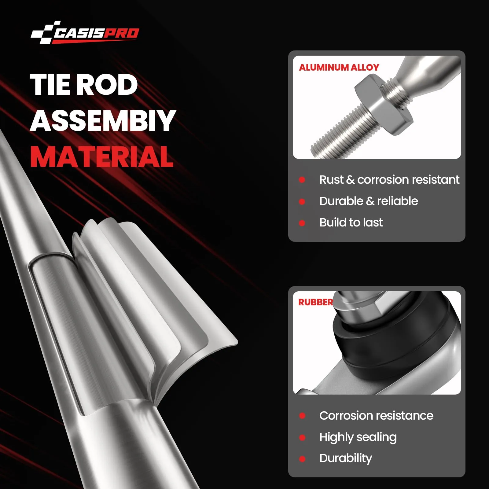 CASISPRO Tie Rod Assembly for EZGO TXT 2001-Up image 4