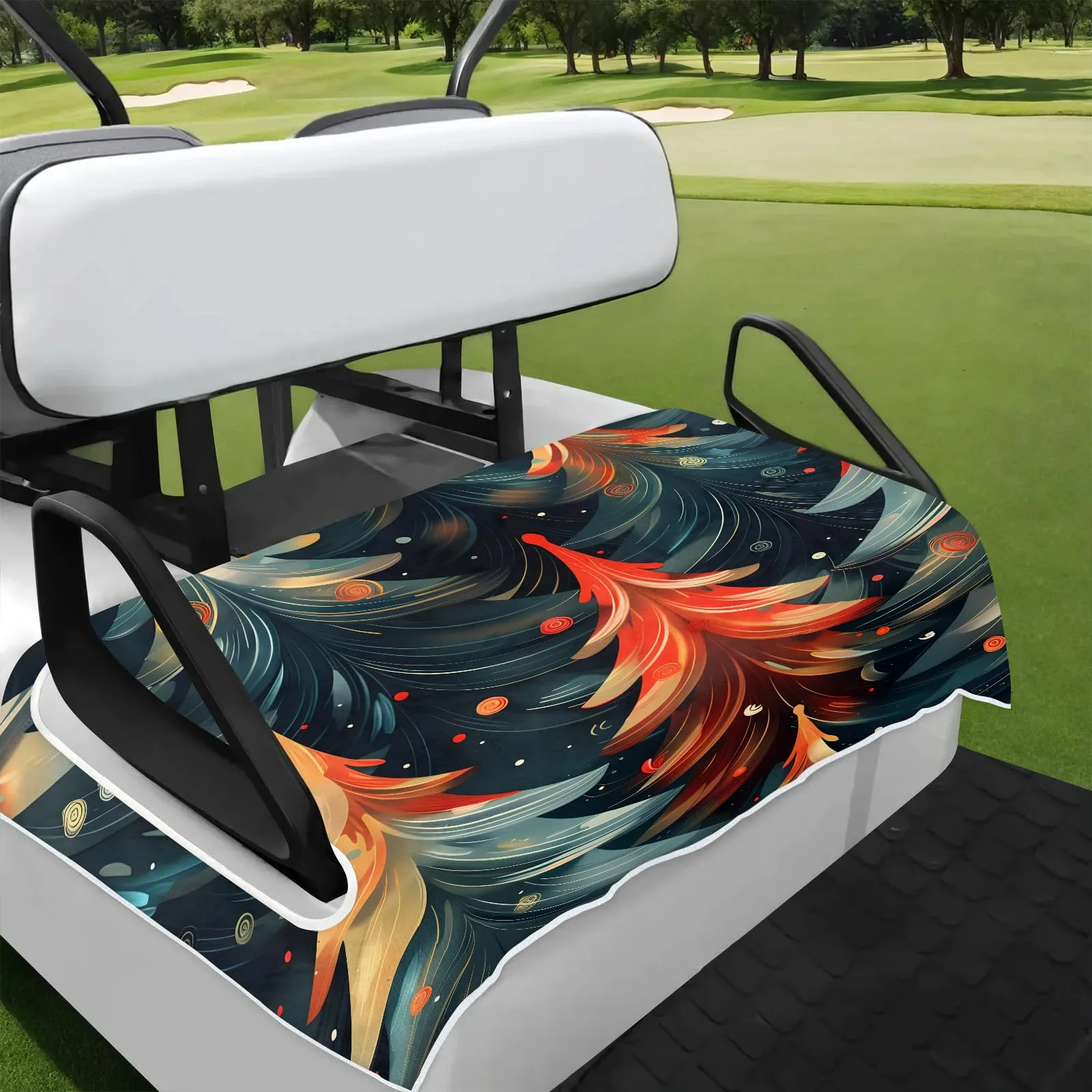 Tiveruda Christmas Fire Tree Golf Cart Seat Cover
