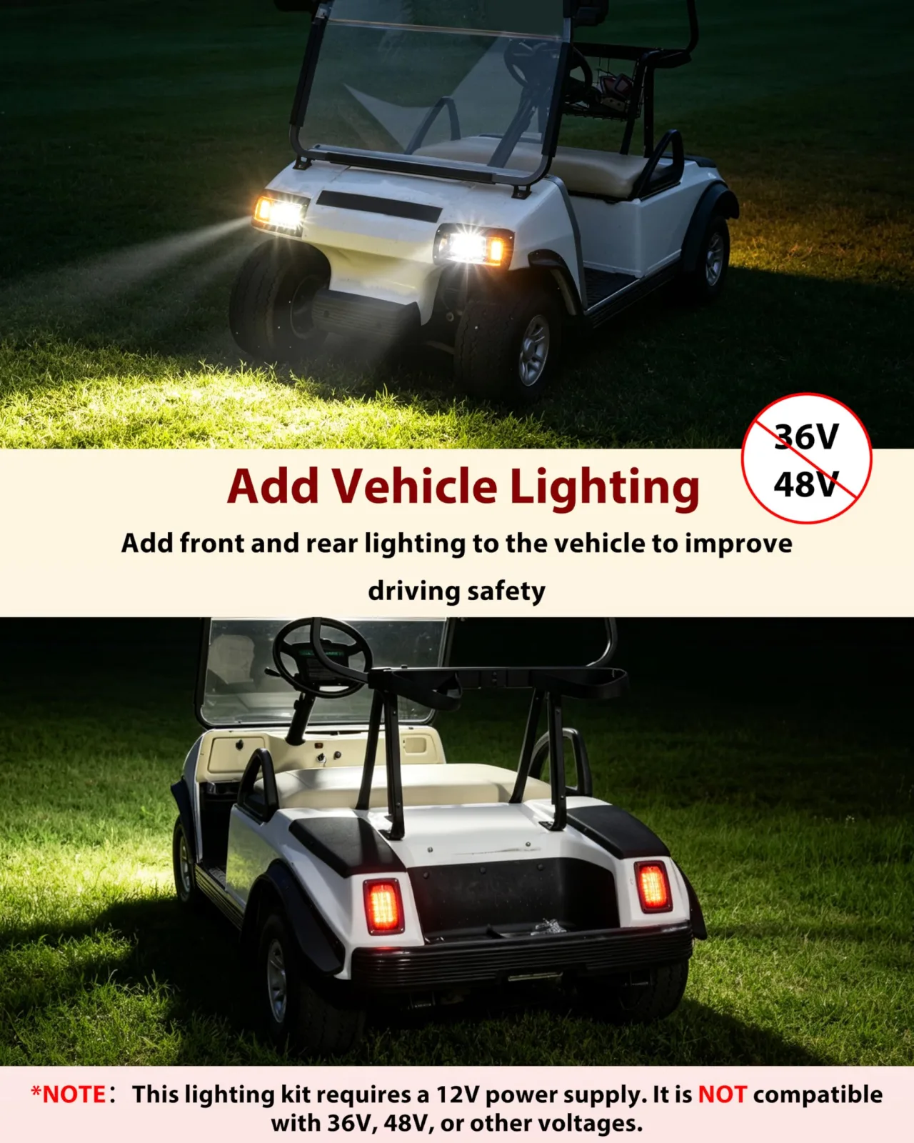 LDETXY 12V LED Light Kit for Club Car DS 1993+ image 2