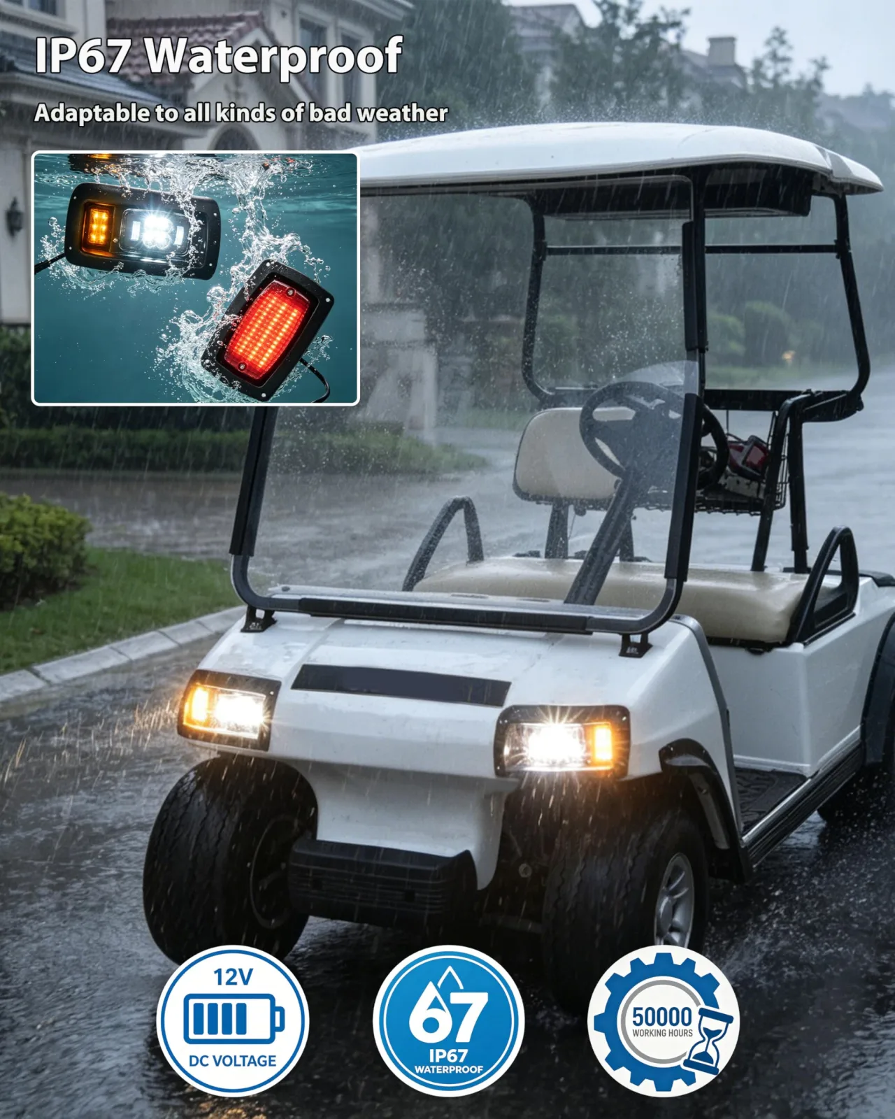 LDETXY 12V LED Light Kit for Club Car DS 1993+ image 4