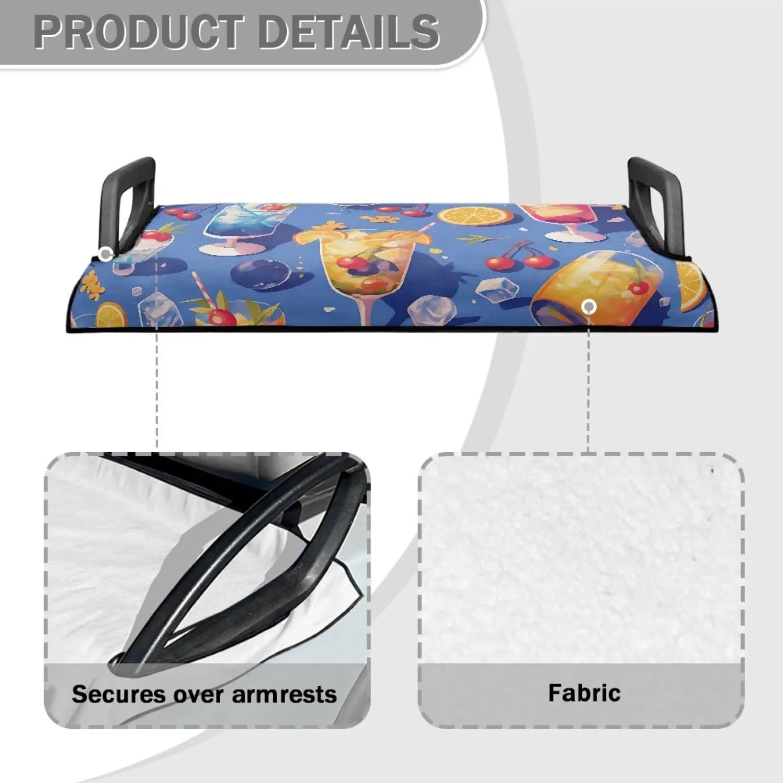 HUISEFOR 2-Person Golf Cart Seat Cover, Tropical Juice — 52 x 32 in (HU-JBZAI278CZ47) image 3