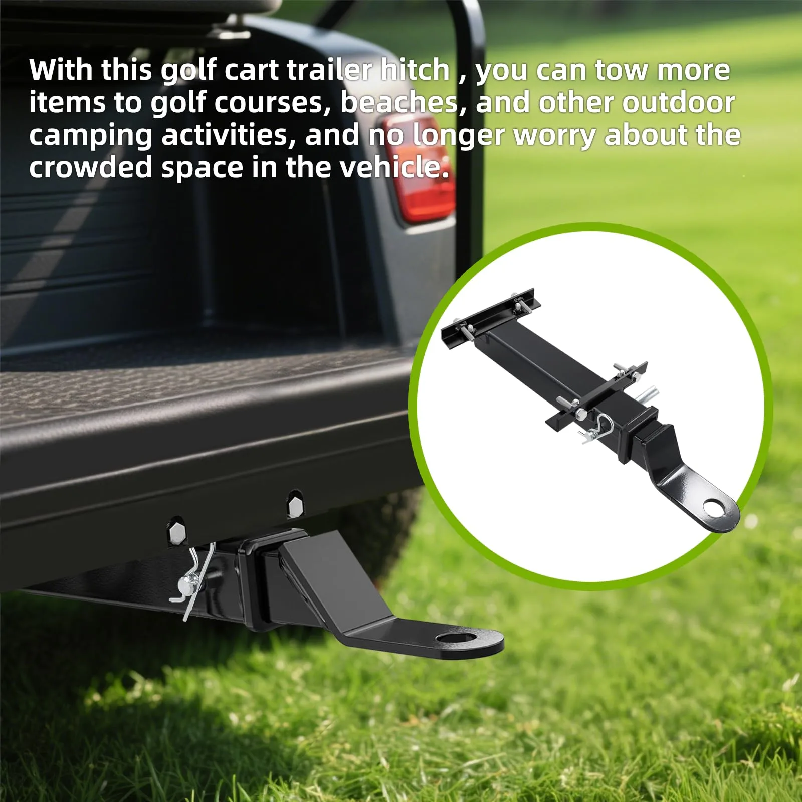 AIPSET AP0080 Golf Cart Rear Trailer Hitch image 3