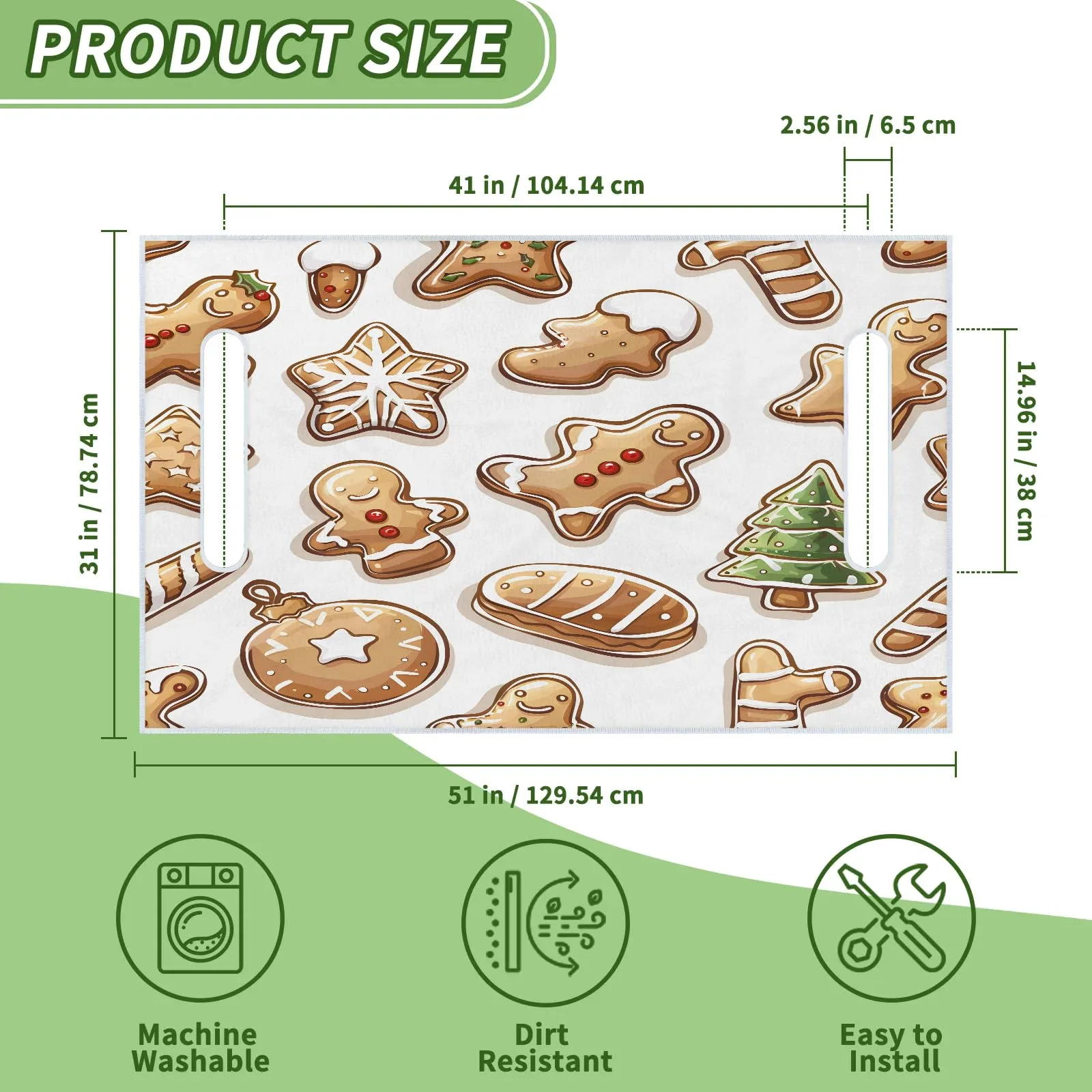 Tiveruda Gingerbread Golf Cart Seat Cover Blanket image 2