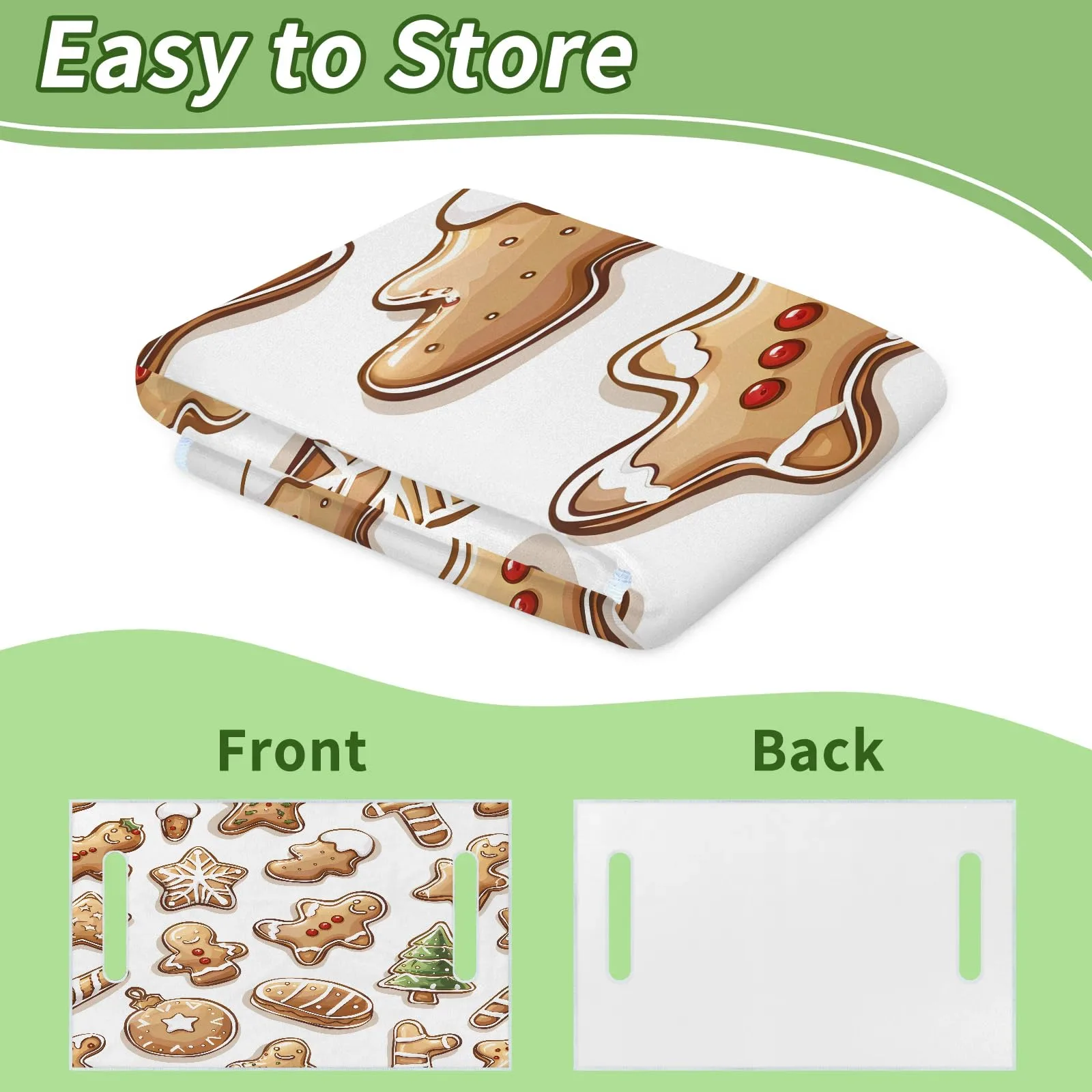 Tiveruda Gingerbread Golf Cart Seat Cover Blanket image 4