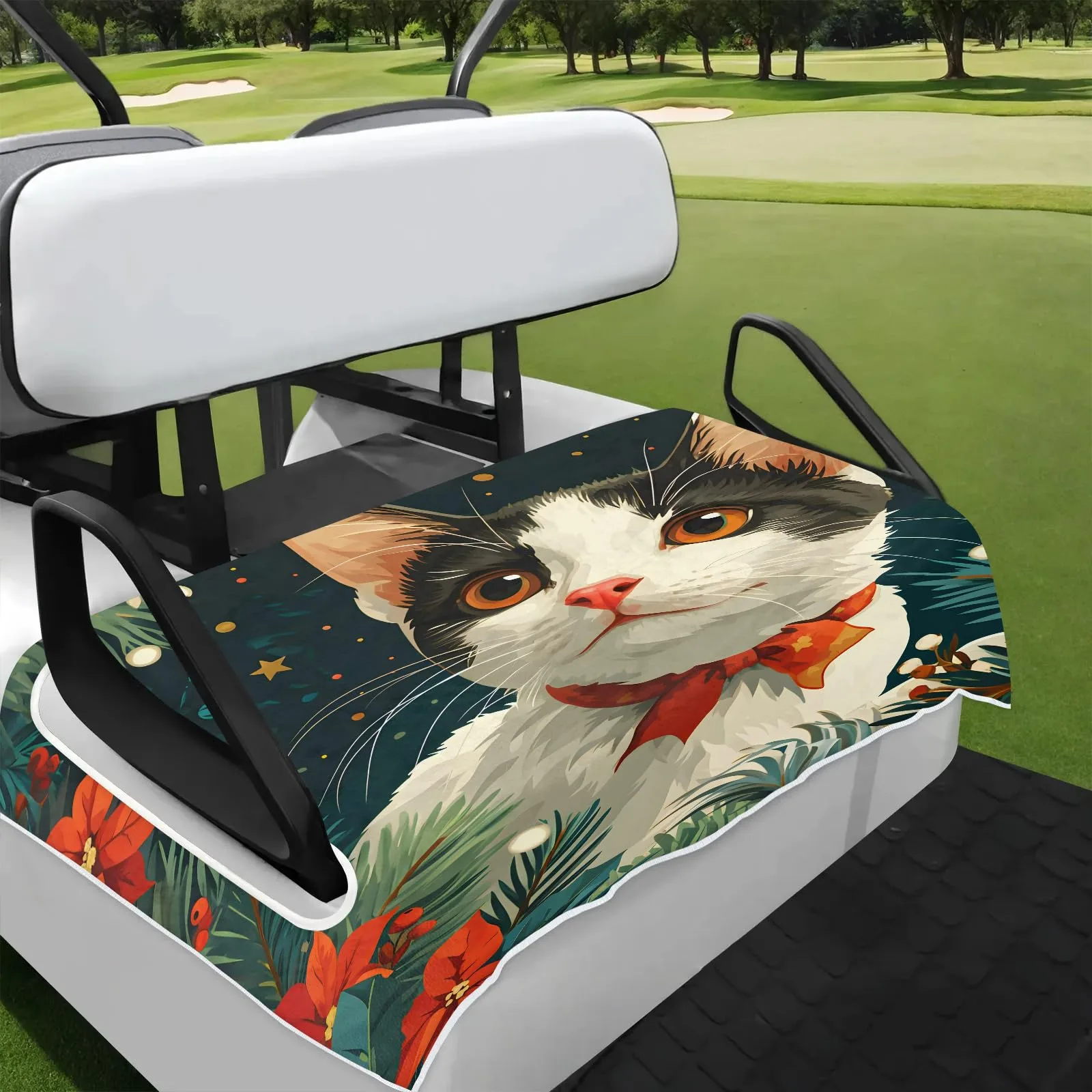 Tiveruda Golf Cart Seat Cover for Double Seats, 51 x 31 in