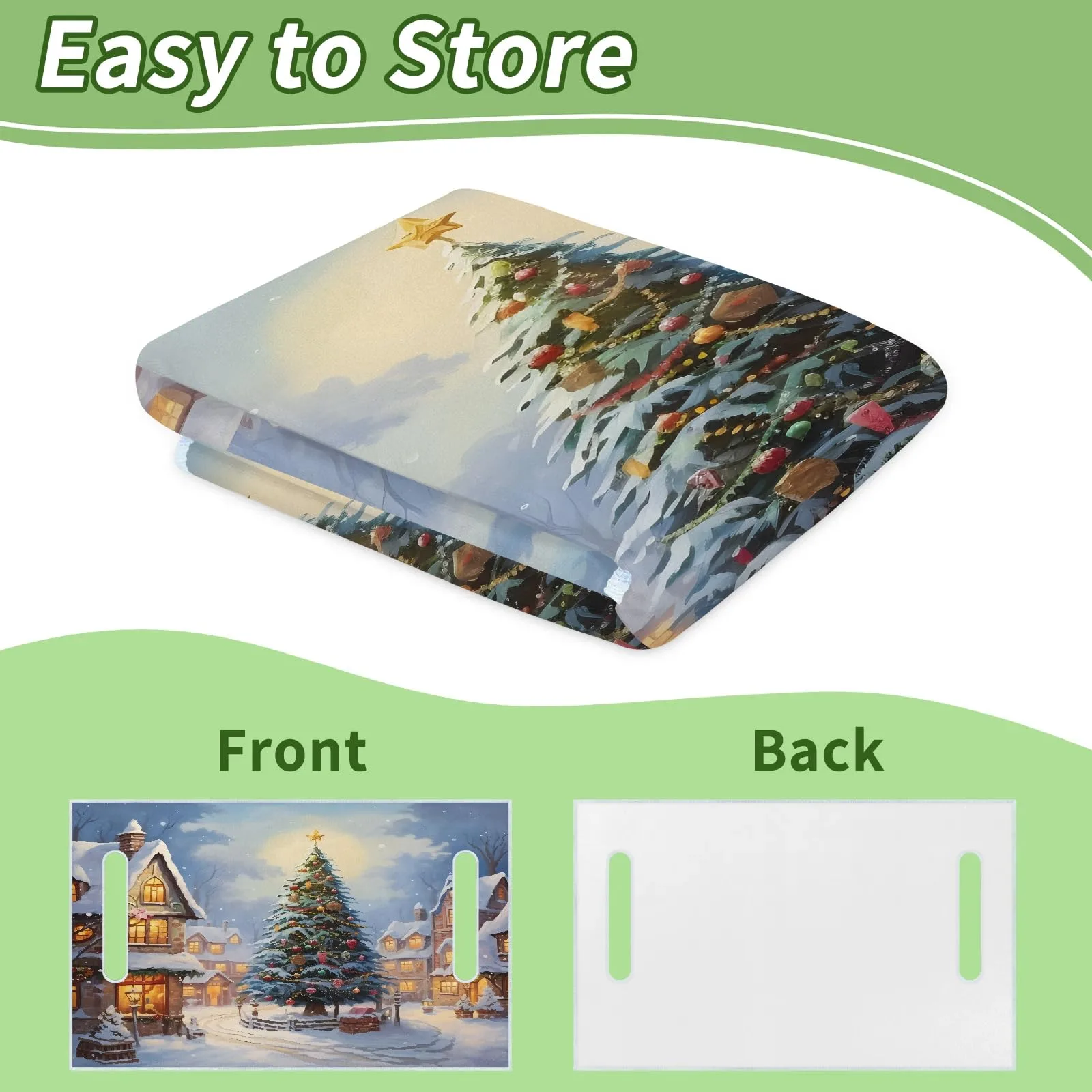 Tiveruda Christmas Tree Golf Cart Seat Cover 51 x 31 in image 4