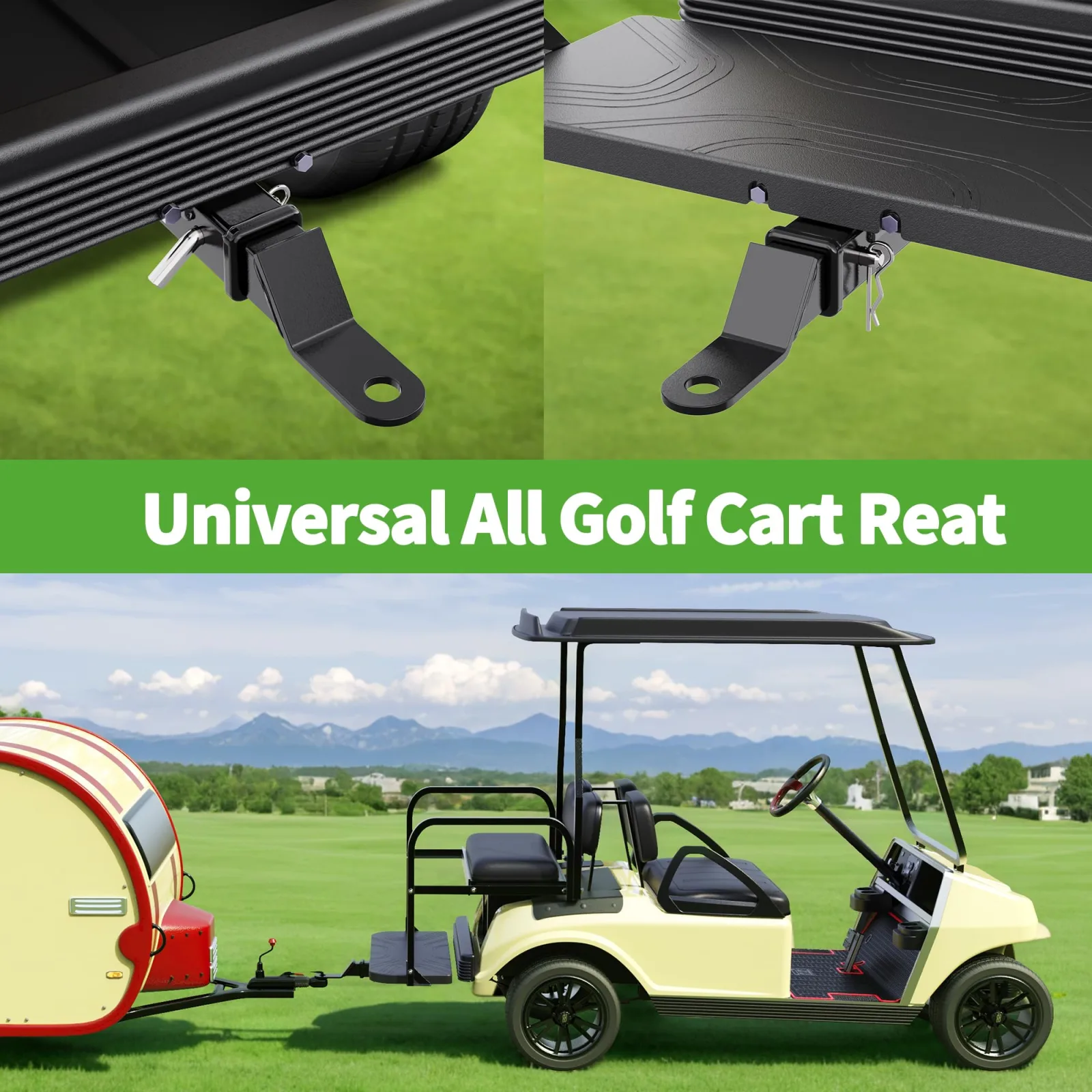 10L0L Golf Cart Trailer Hitch Kit and Expandable Cup Holder image 2