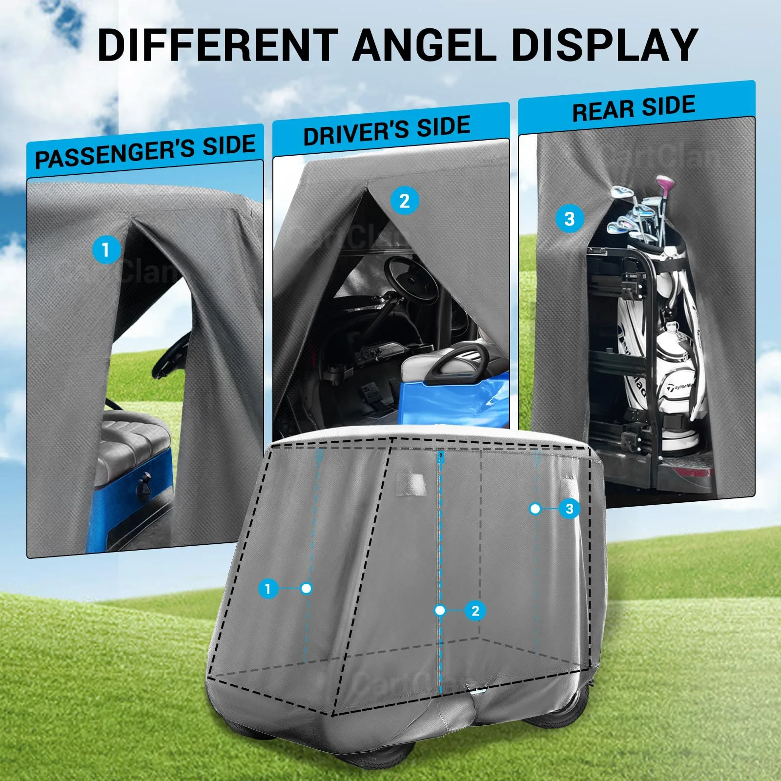 CartClan CT-0122 4-Passenger Golf Cart Cover image 3