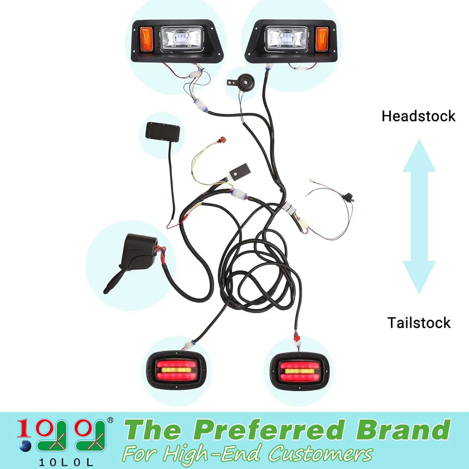 10L0L Light Kit for Yamaha G14-G22 Golf Carts image 2