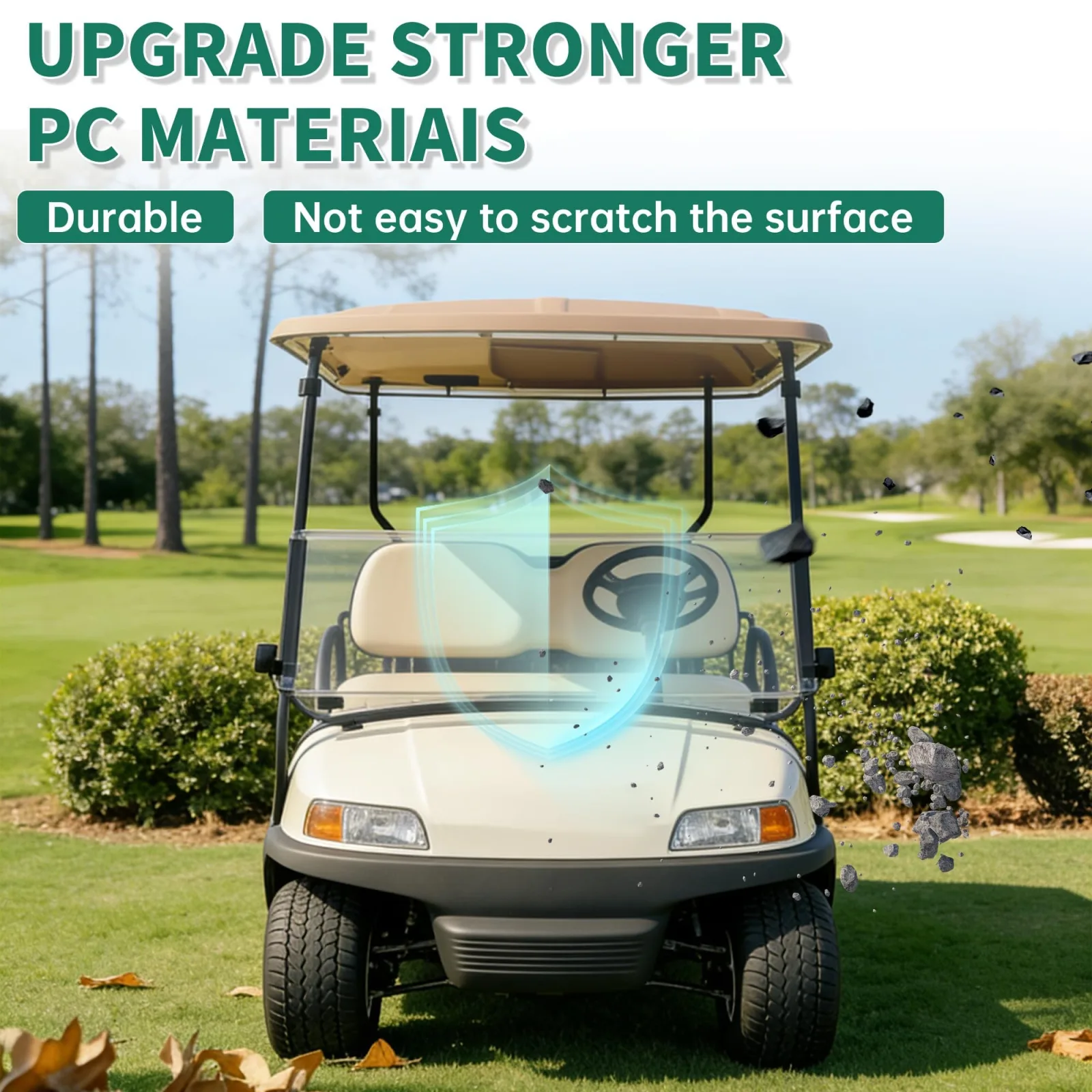 ECOTRIC Flip Windshield for ICON I20-I60 Golf Carts image 3