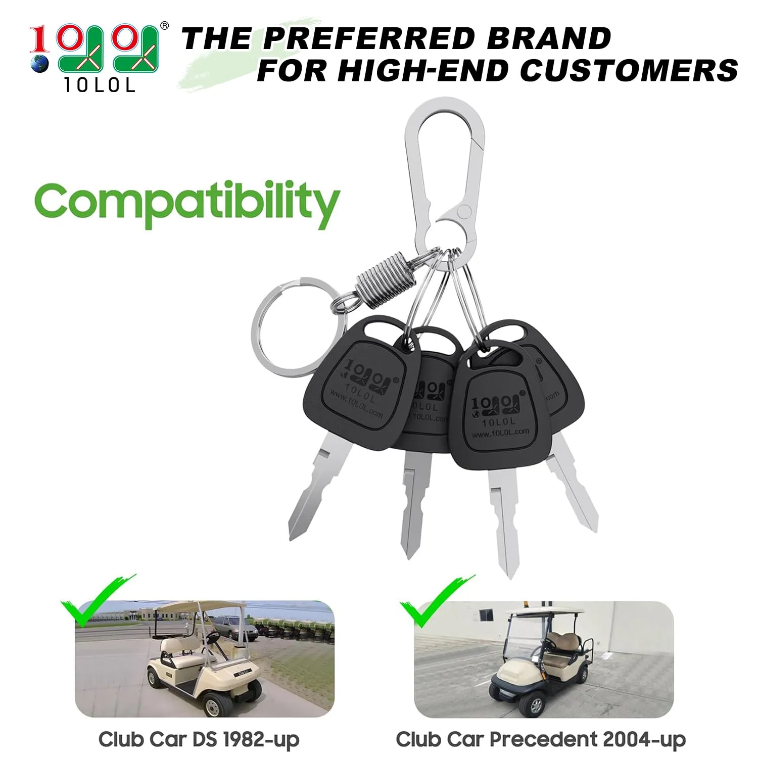 10L0L Club Car DS & Precedent Key and Motor Mount Kit image 3