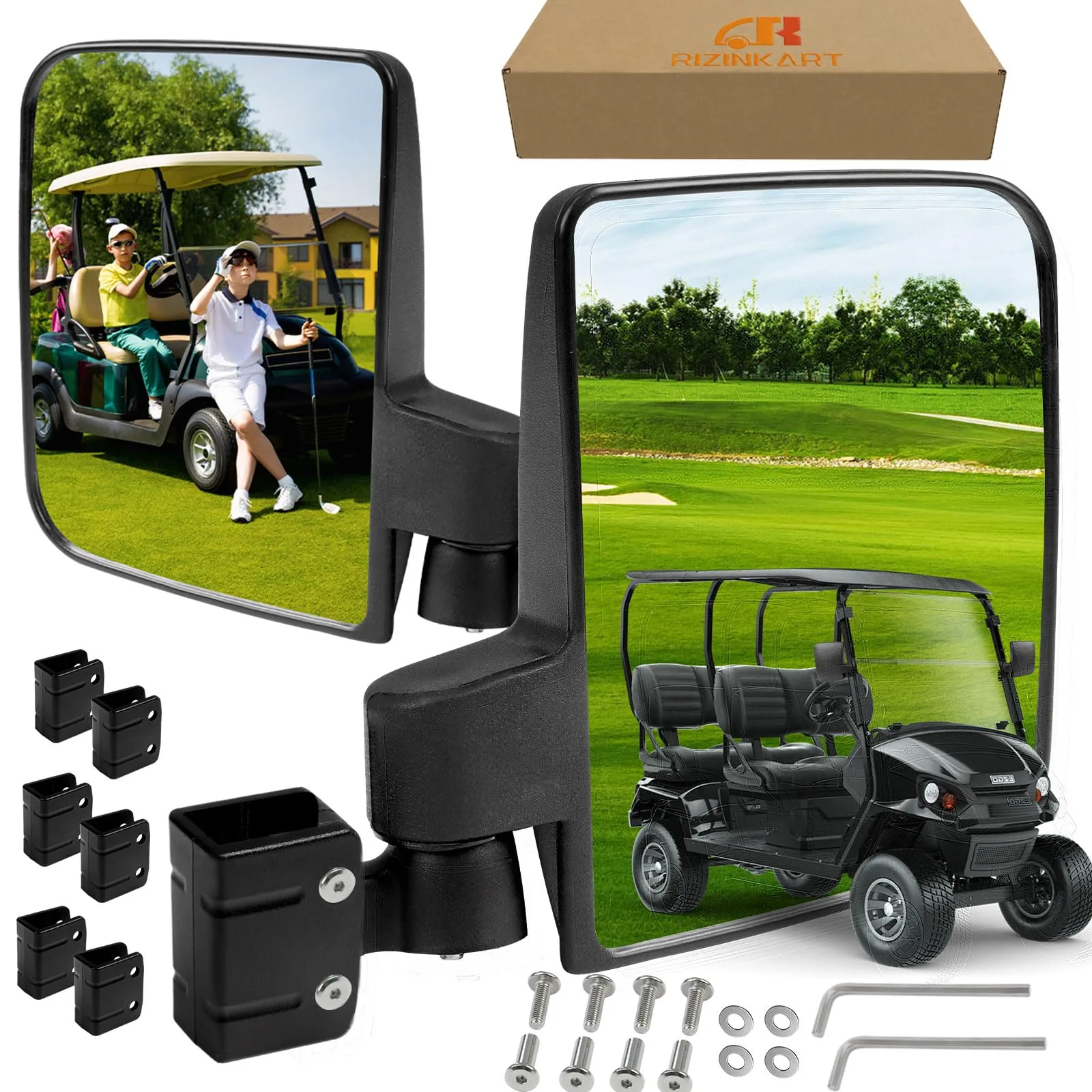 RIZINKART SM123 Golf Cart Side Mirror Kit
