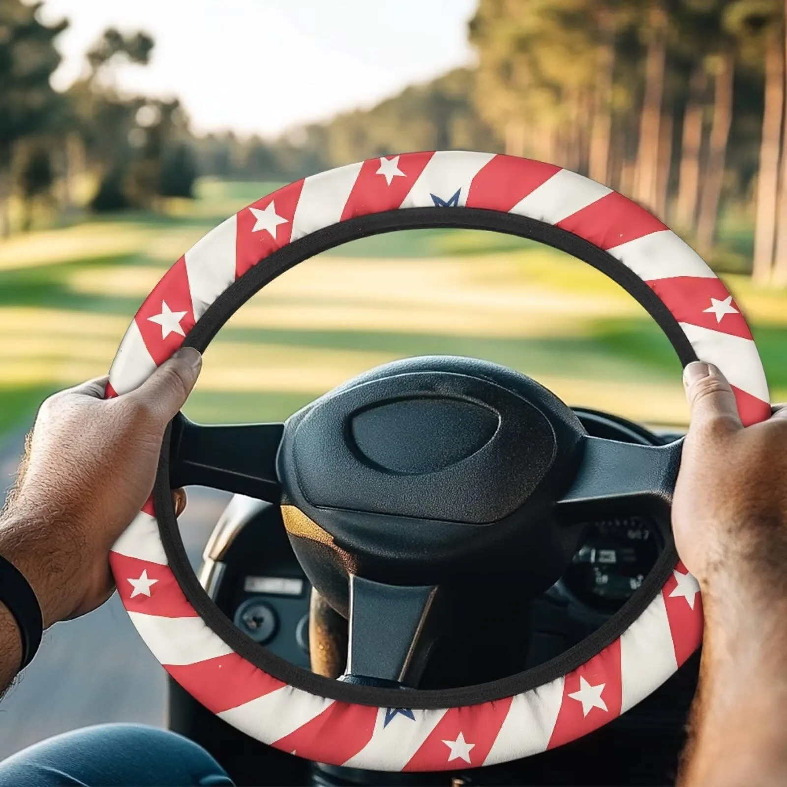 Panskyllis Golf Cart Steering Wheel Cover, 13.5-Inch image 2
