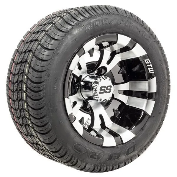 GTW Vampire 10-Inch Golf Cart Wheels with Duro Tires