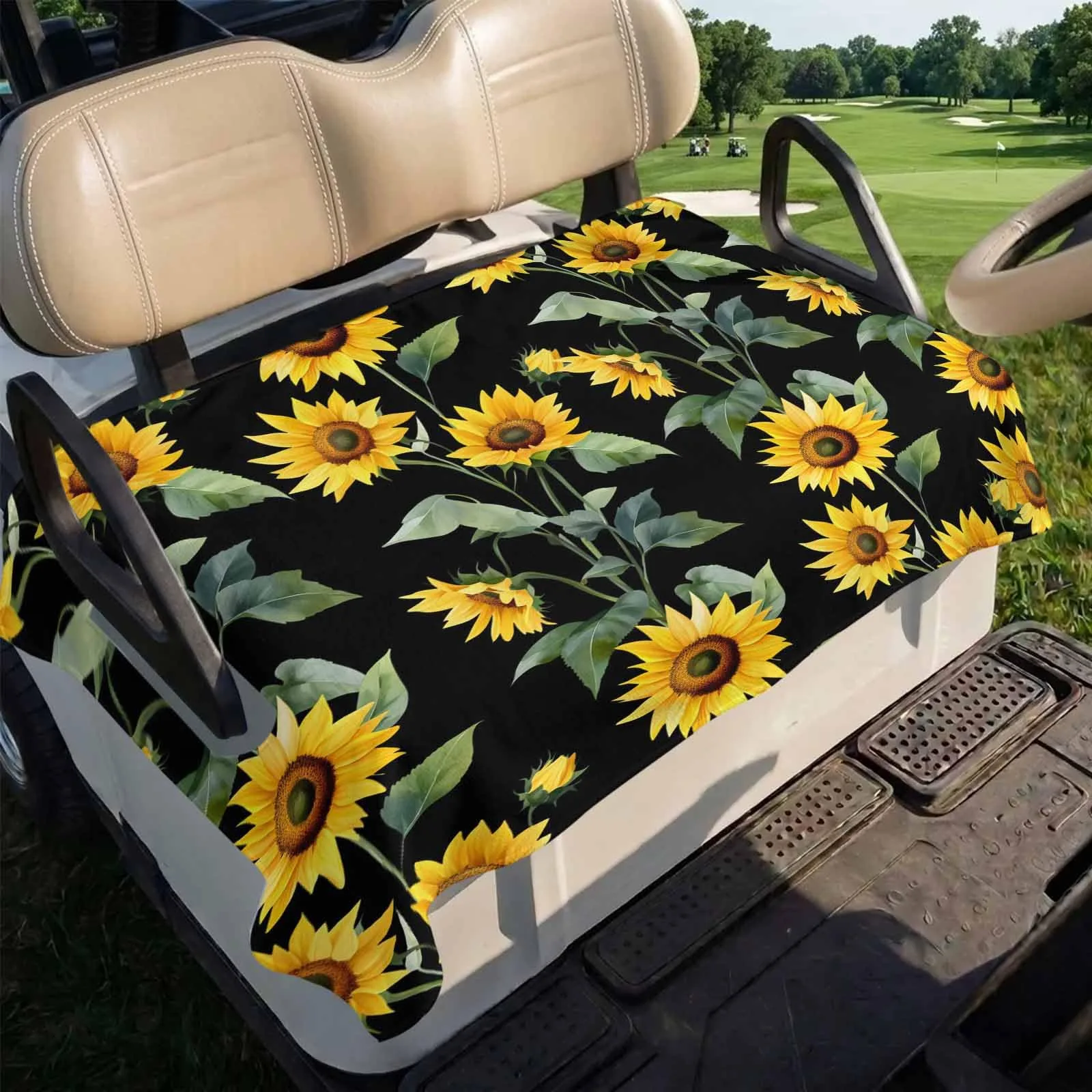 Trosturdspn Sunflower Golf Cart Seat Towel Blanket image 4