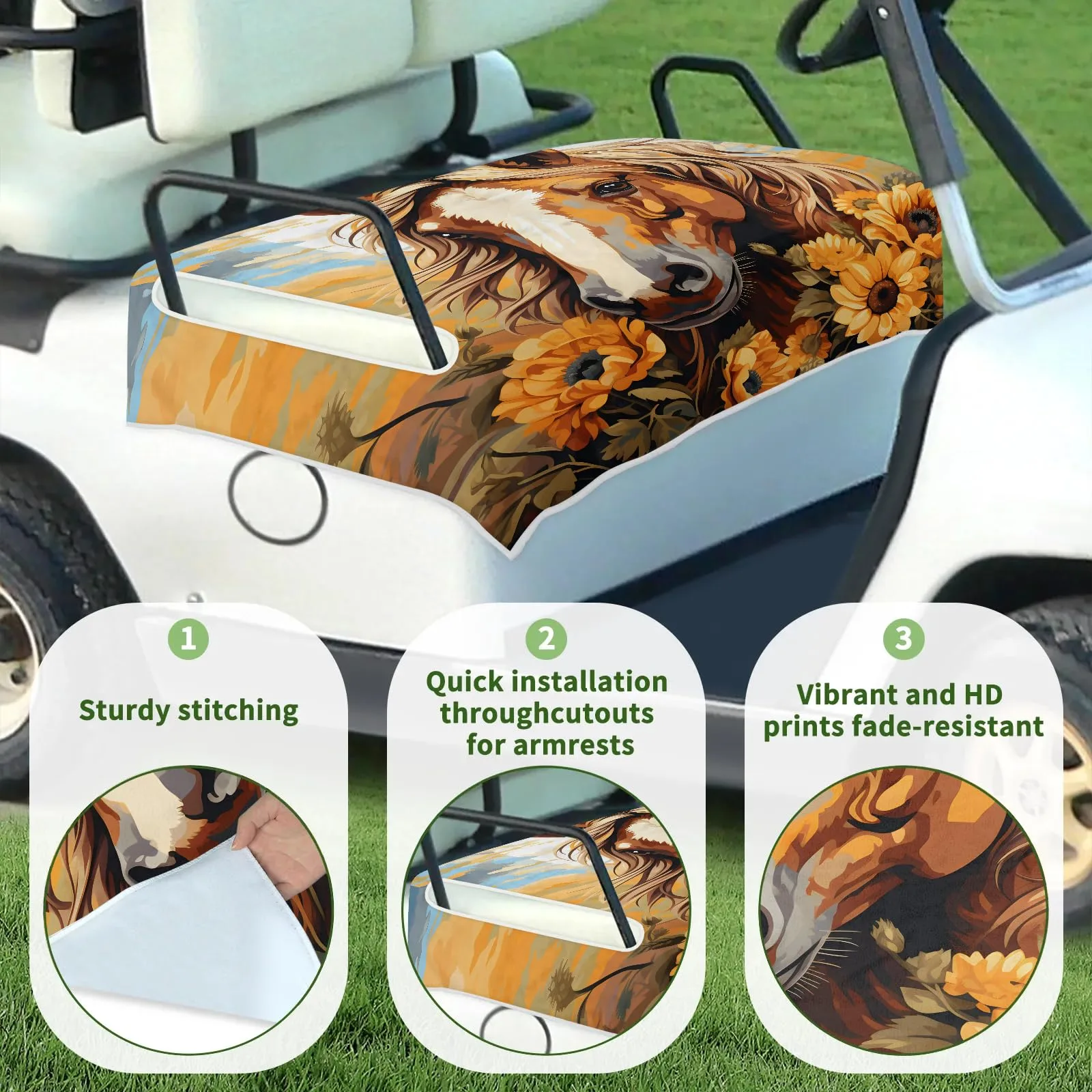 Tiveruda Golf Cart Seat Cover Blanket, 51 x 31 Inches image 3