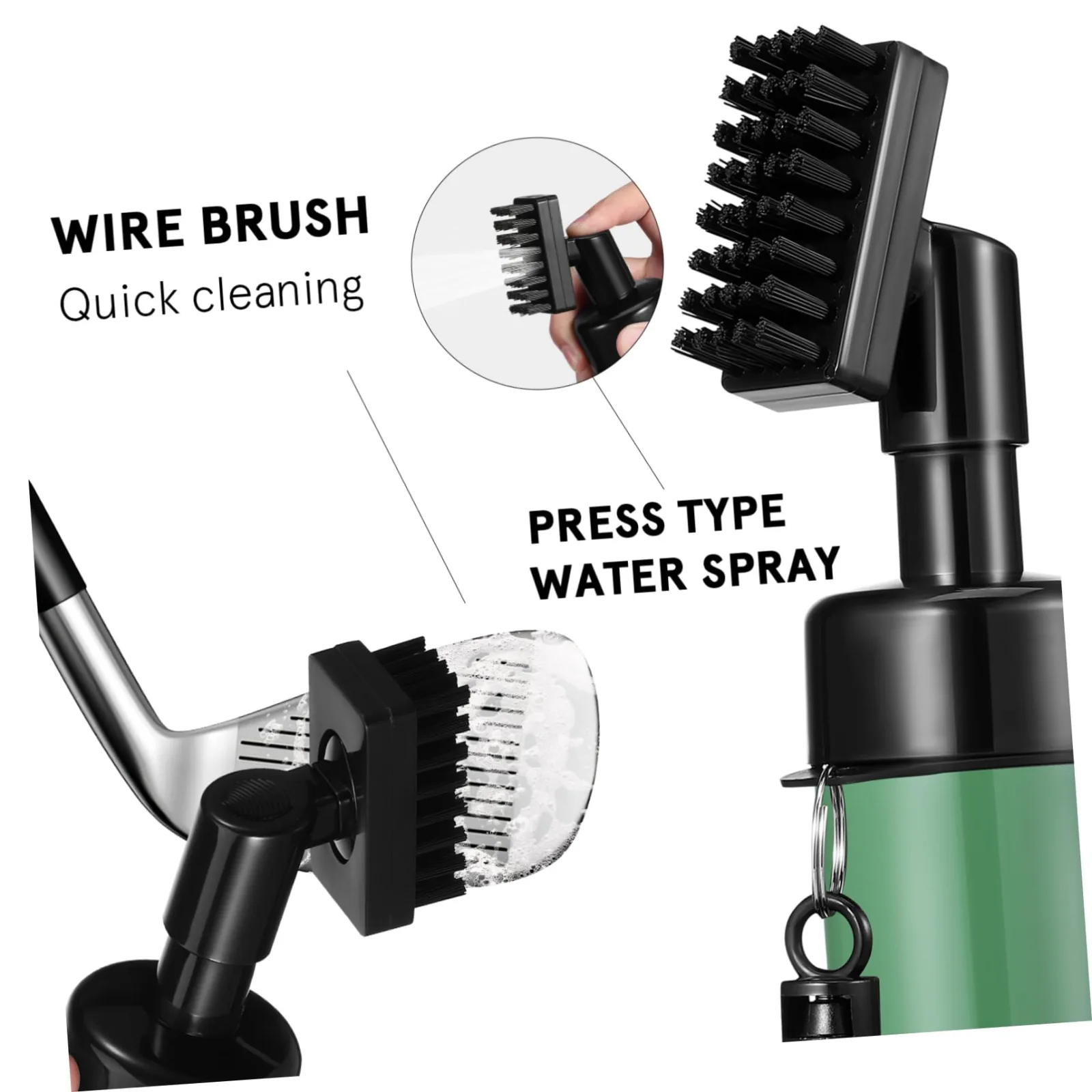Toddmomy Golf Club Cleaner Brush and Spray Bottle image 2