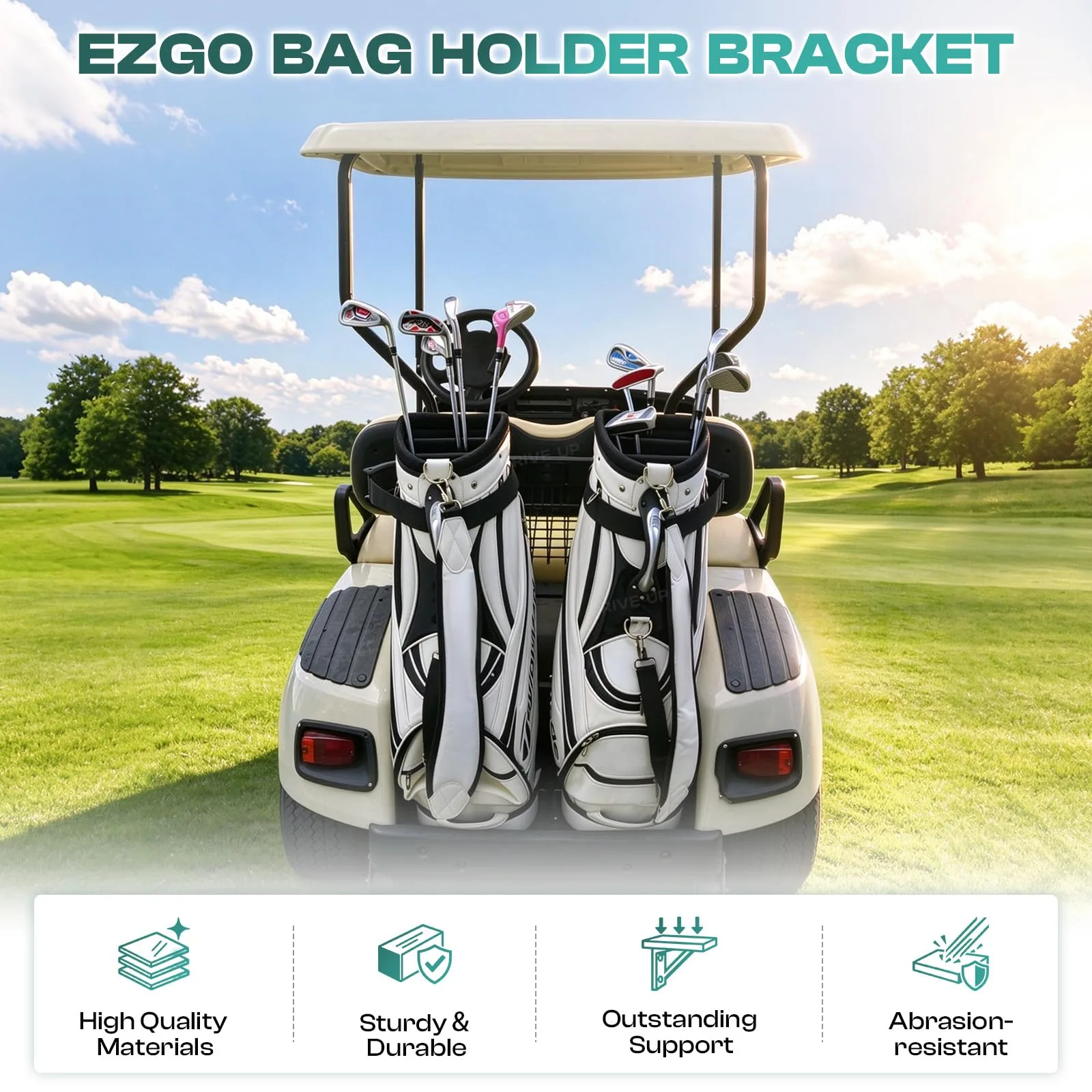DRIVE UP Bag Holder Bracket for E-Z-GO TXT Golf Carts image 3