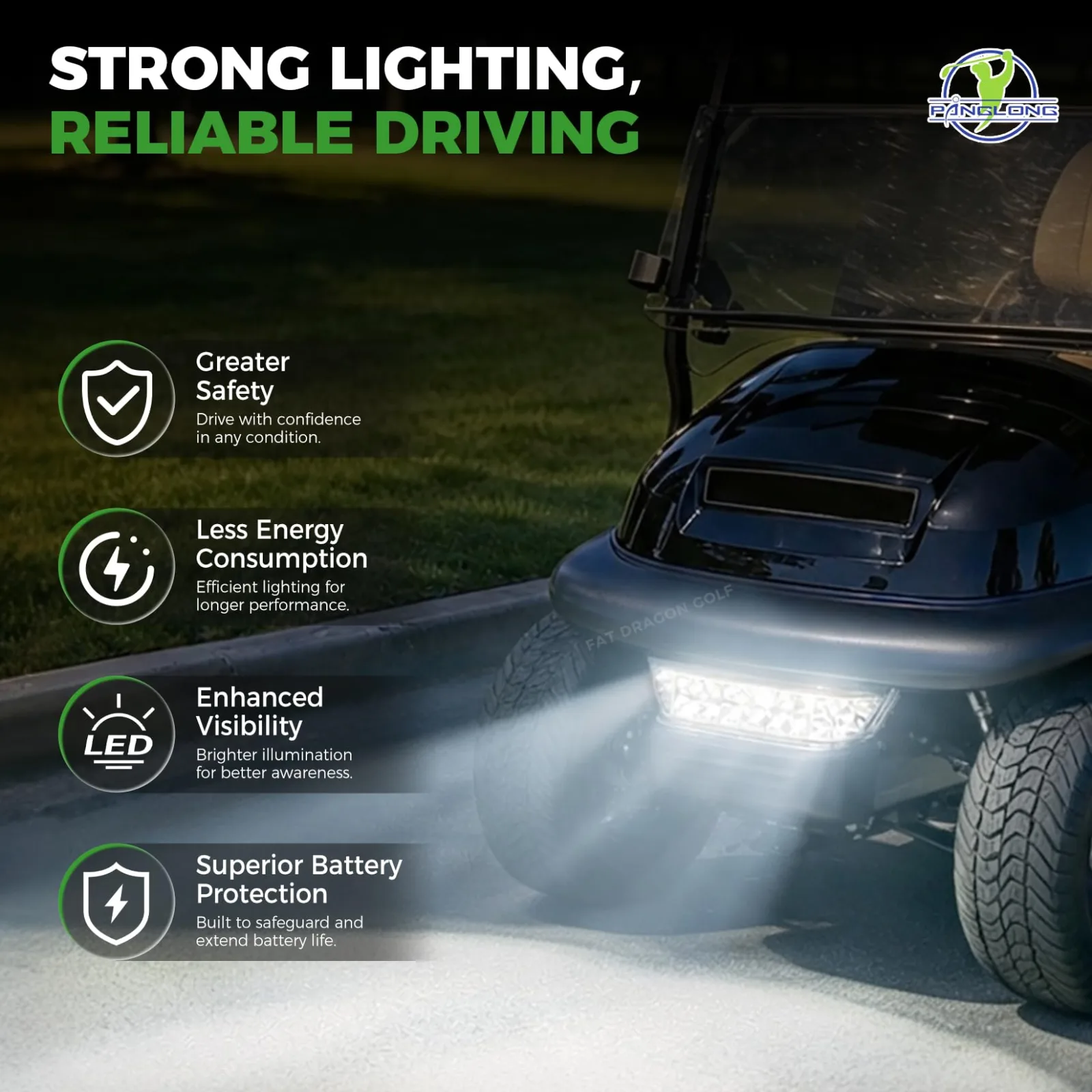 Panglong 12V LED Headlight Bar for Club Car Precedent — Excellence102524801 image 2