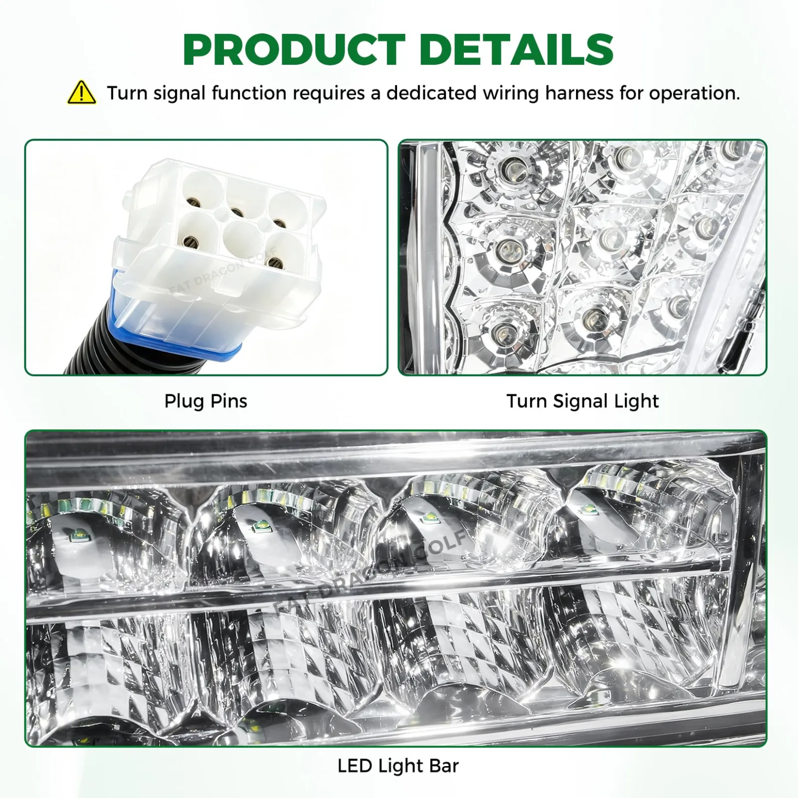 Panglong 12V LED Headlight Bar for Club Car Precedent — Excellence102524801 image 4