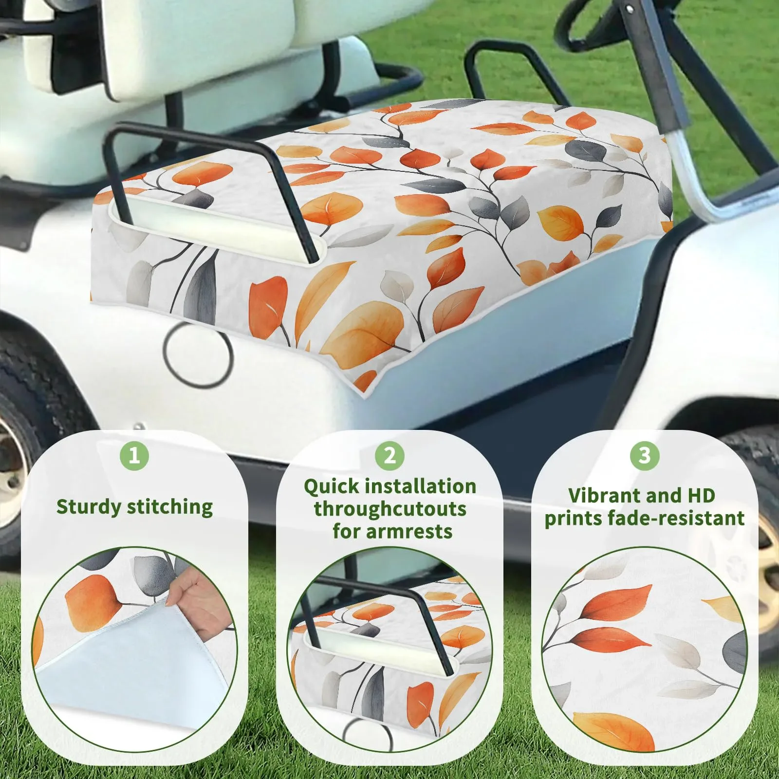 Tiveruda Golf Cart Seat Cover for Double Seats, 51 x 31 in image 3