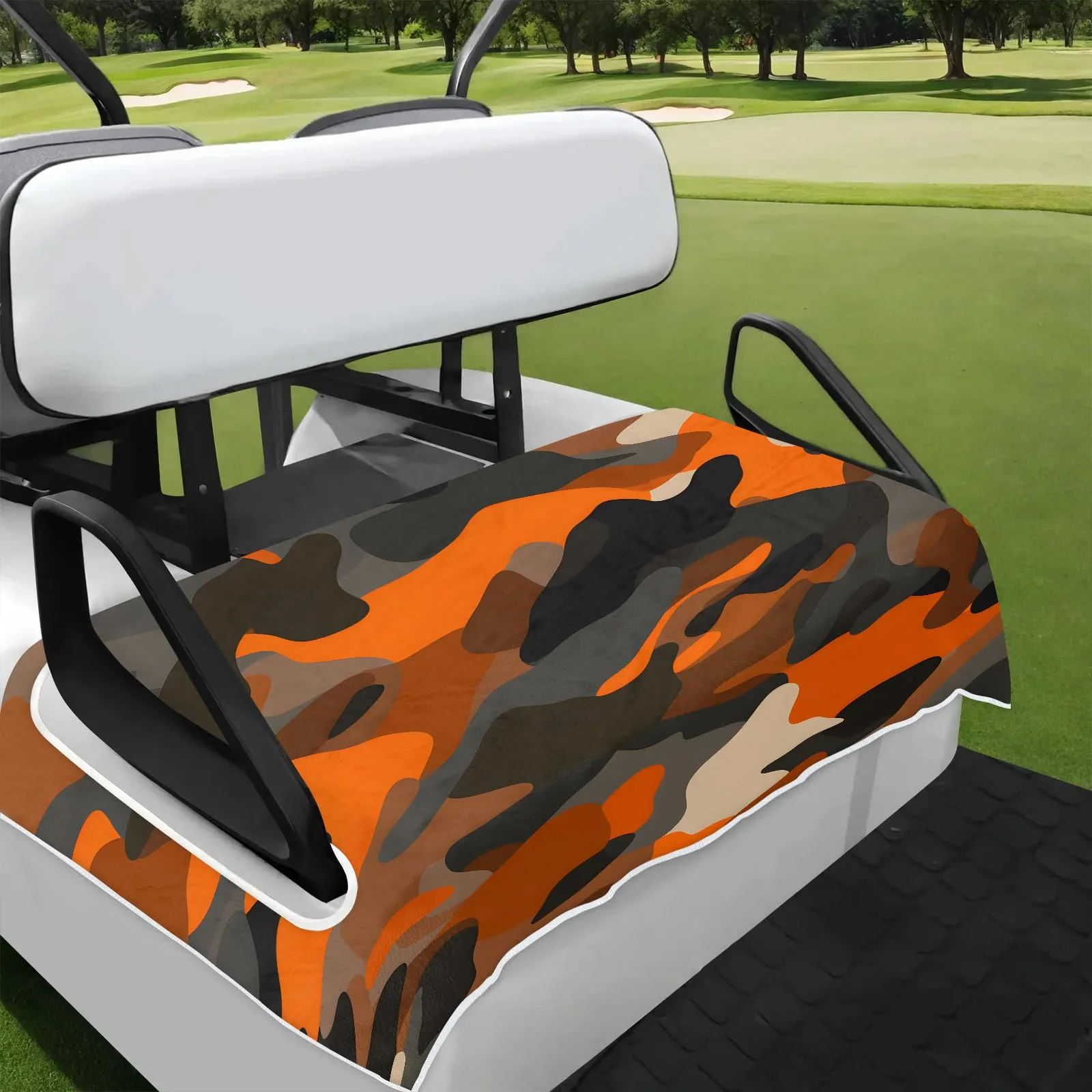 Tiveruda Retro Camo Golf Cart Seat Cover, 51 x 31 in