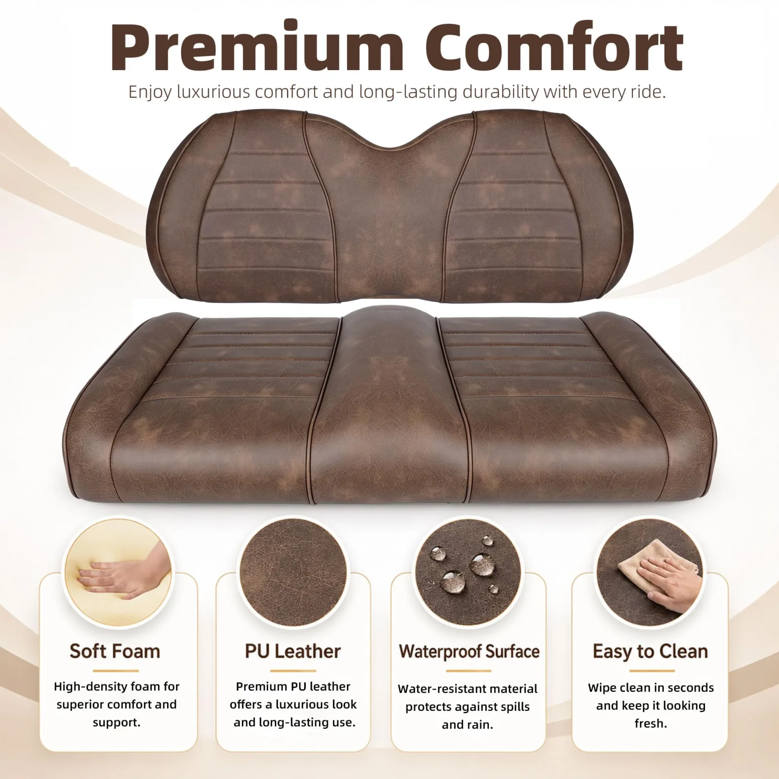 Roykaw Club Car Precedent Front Seat Cushion Set ROY0698 image 3