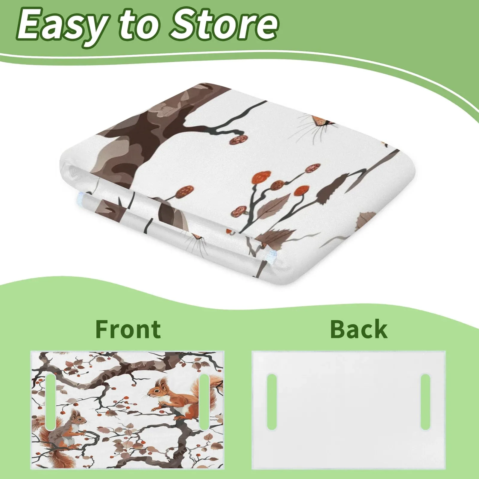Tiveruda Funny Squirrel Autumn Golf Cart Seat Cover 51" x 31" image 4