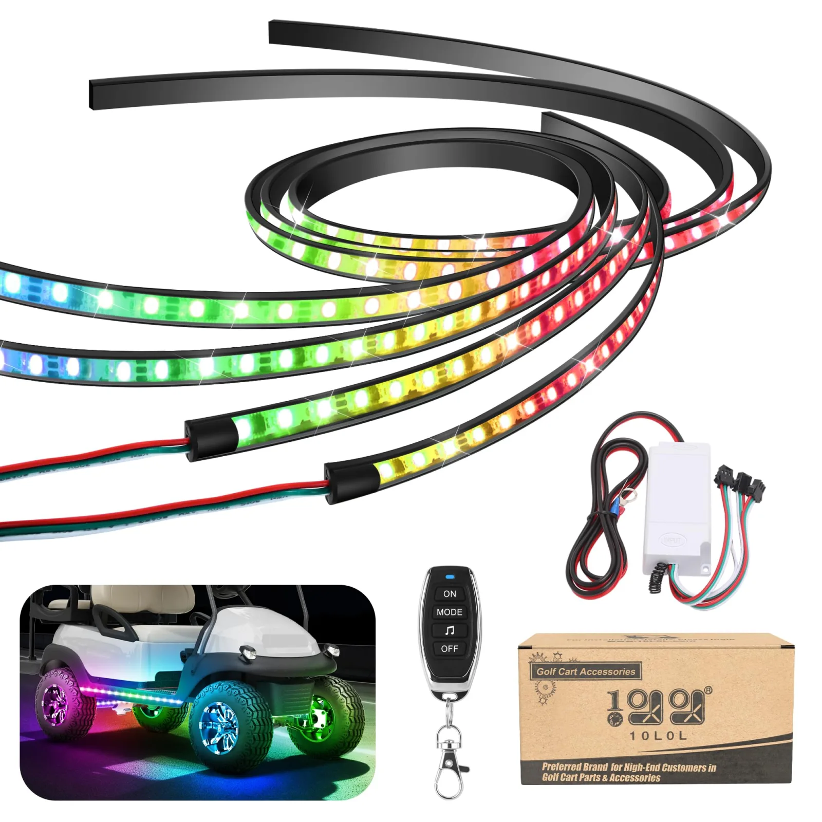 10L0L Golf Cart Underglow LED Light Kit