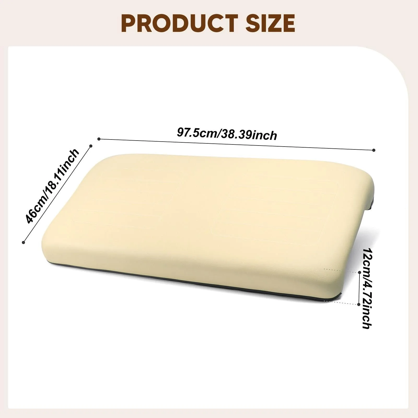 Baoblaze Golf Cart Front Seat Bottom Cushion 38.39 x 18.11 in image 4