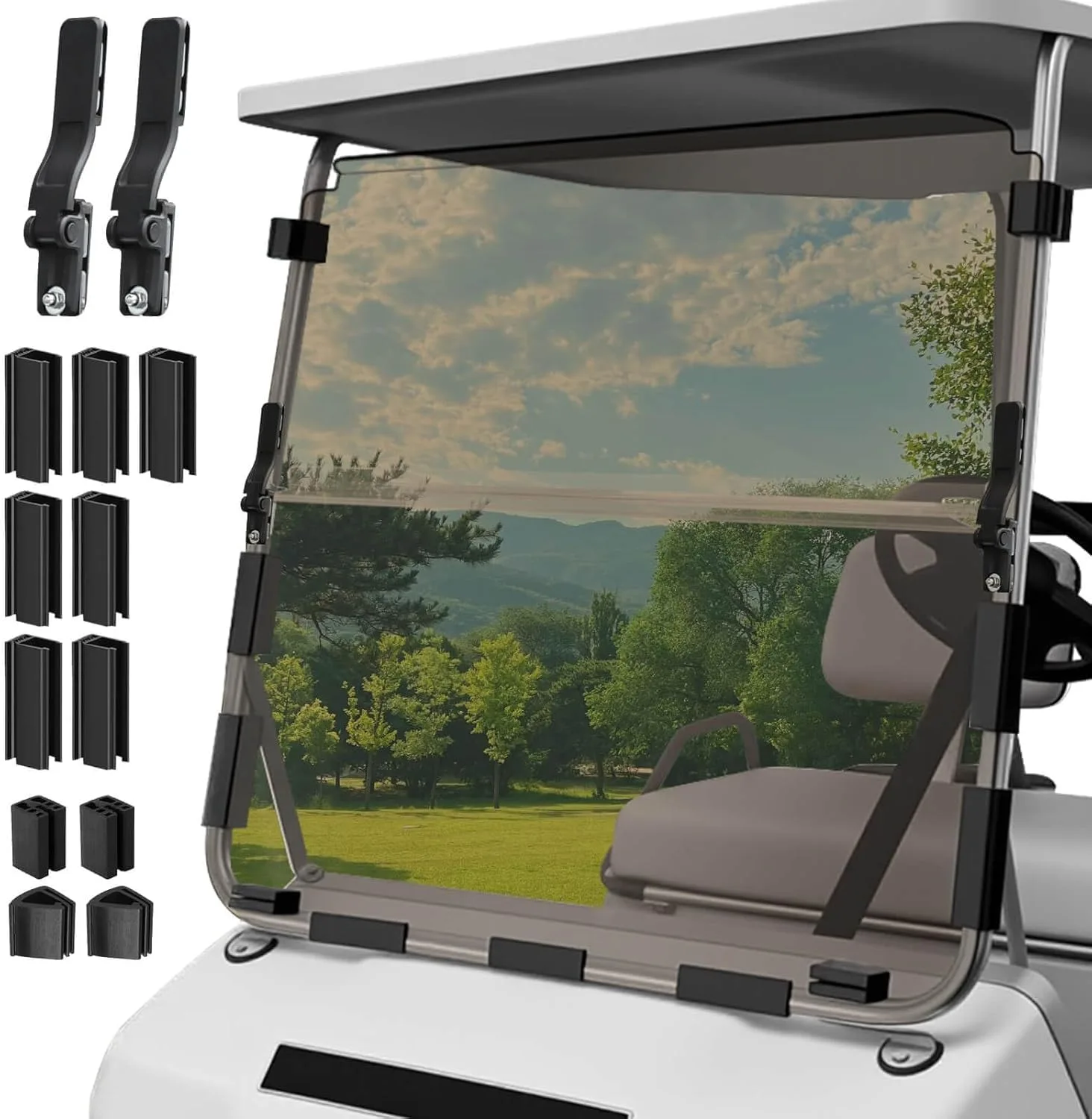 LEAPGOMAX Tinted Windshield for Club Car DS 1982-2000.5