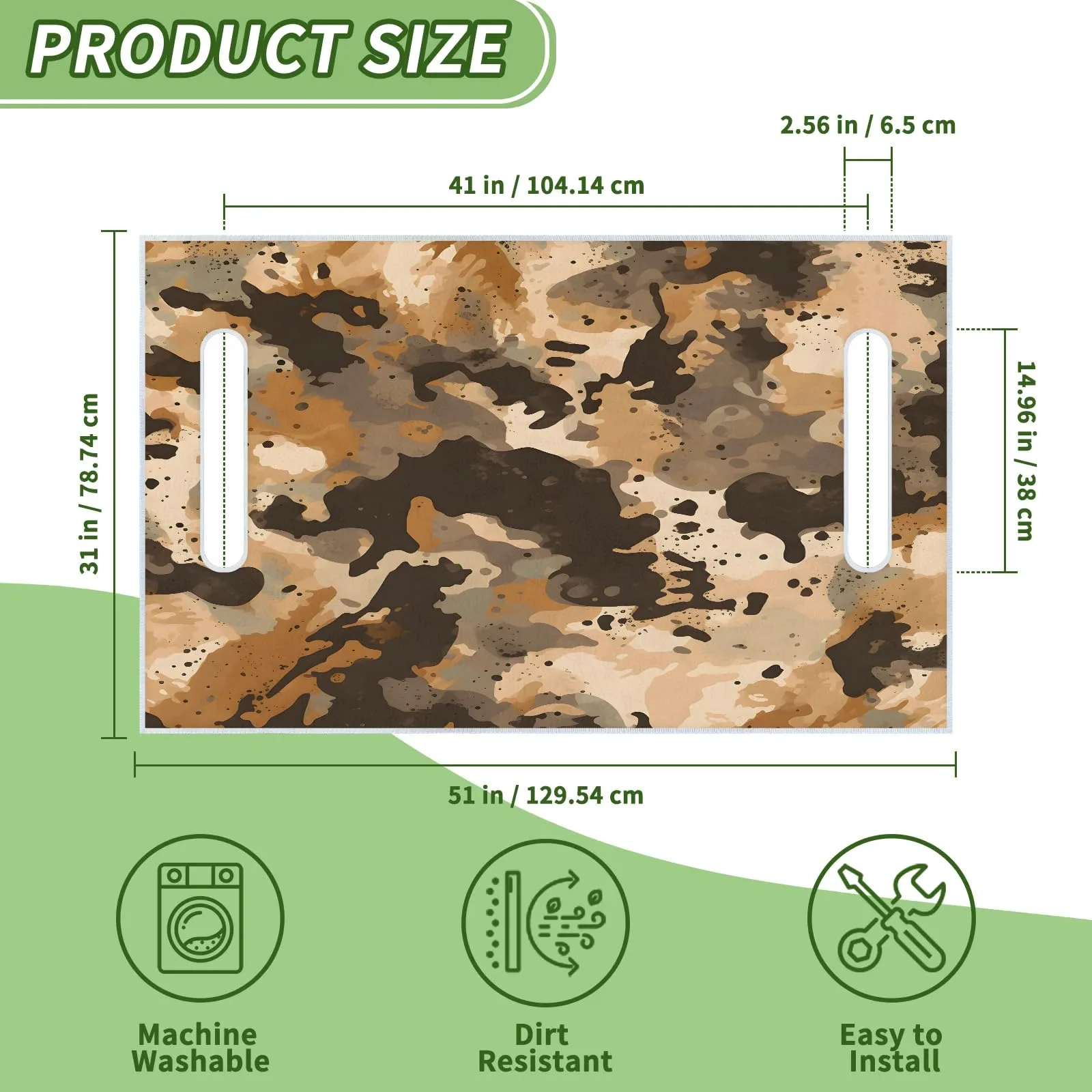 Tiveruda Brown Camouflage Golf Cart Seat Cover image 2