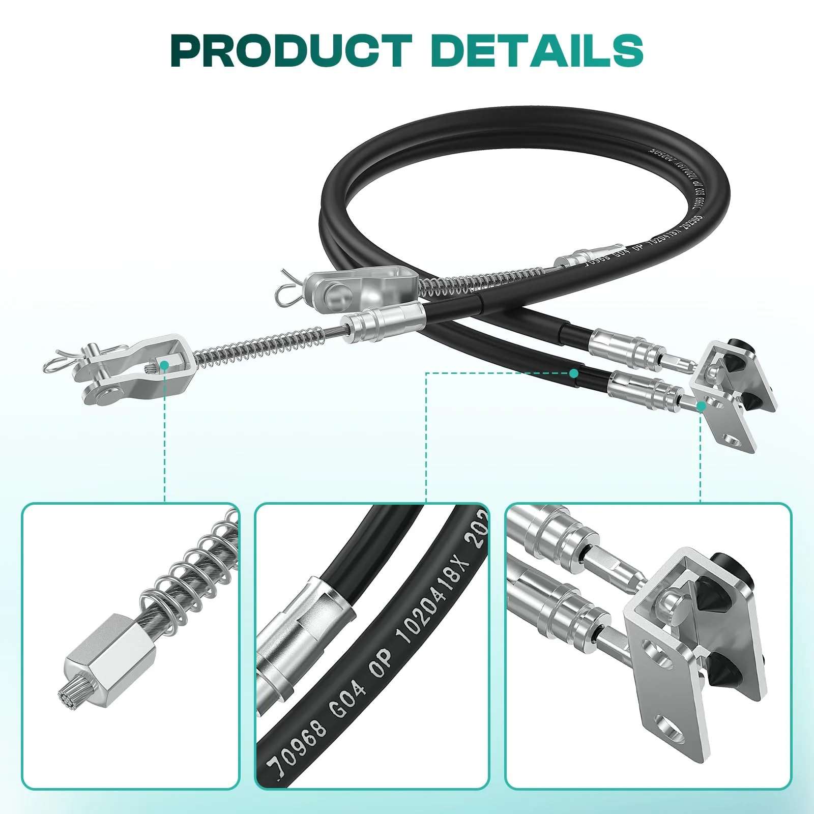 DRIVE UP E-Z-GO TXT Brake Cable Kit DU00145 — Fits 1994–2008 TXT & Medalist image 3