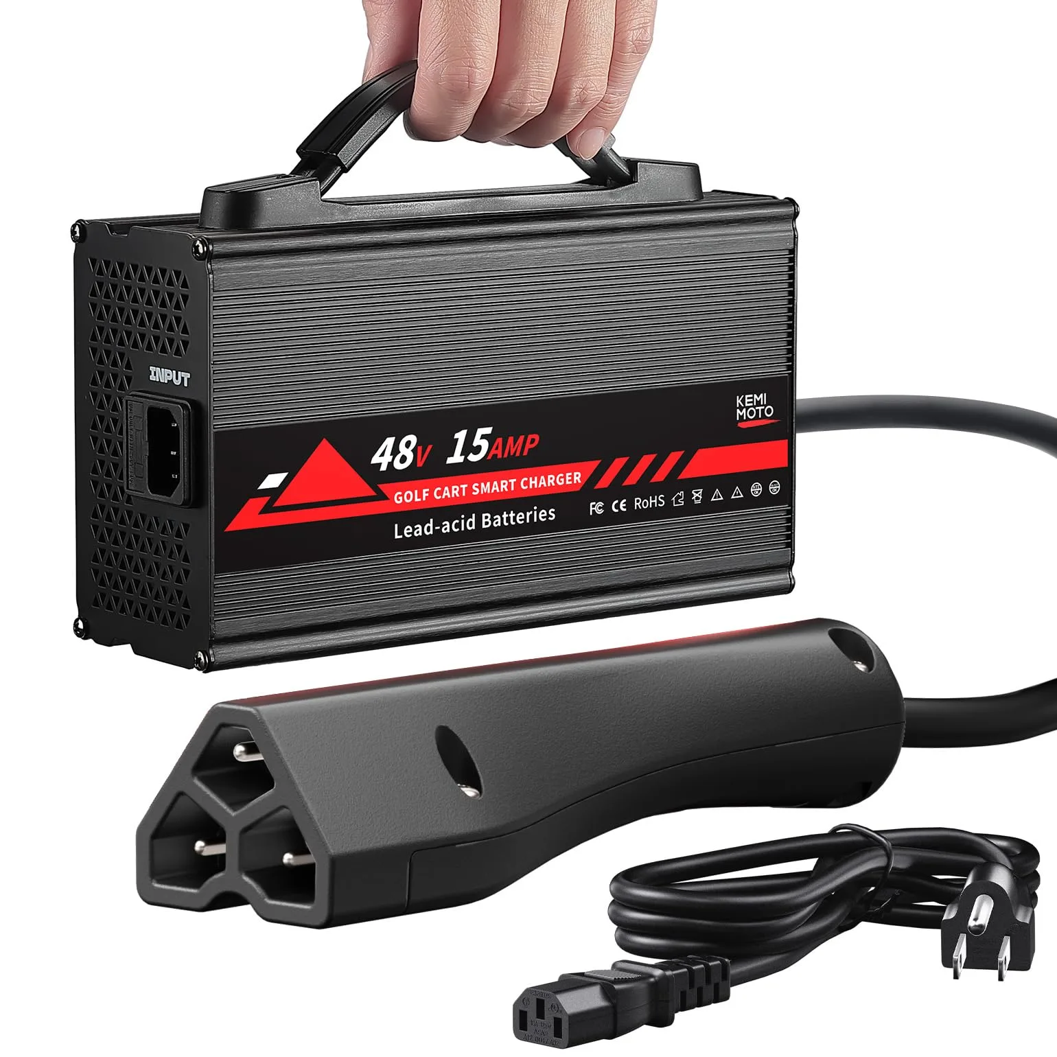 KEMIMOTO 48V Charger for E-Z-GO TXT and RXV