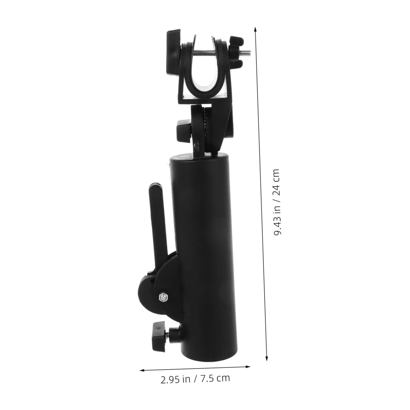 KICHOUSE Adjustable Golf Cart Umbrella Holder Black Plastic image 2