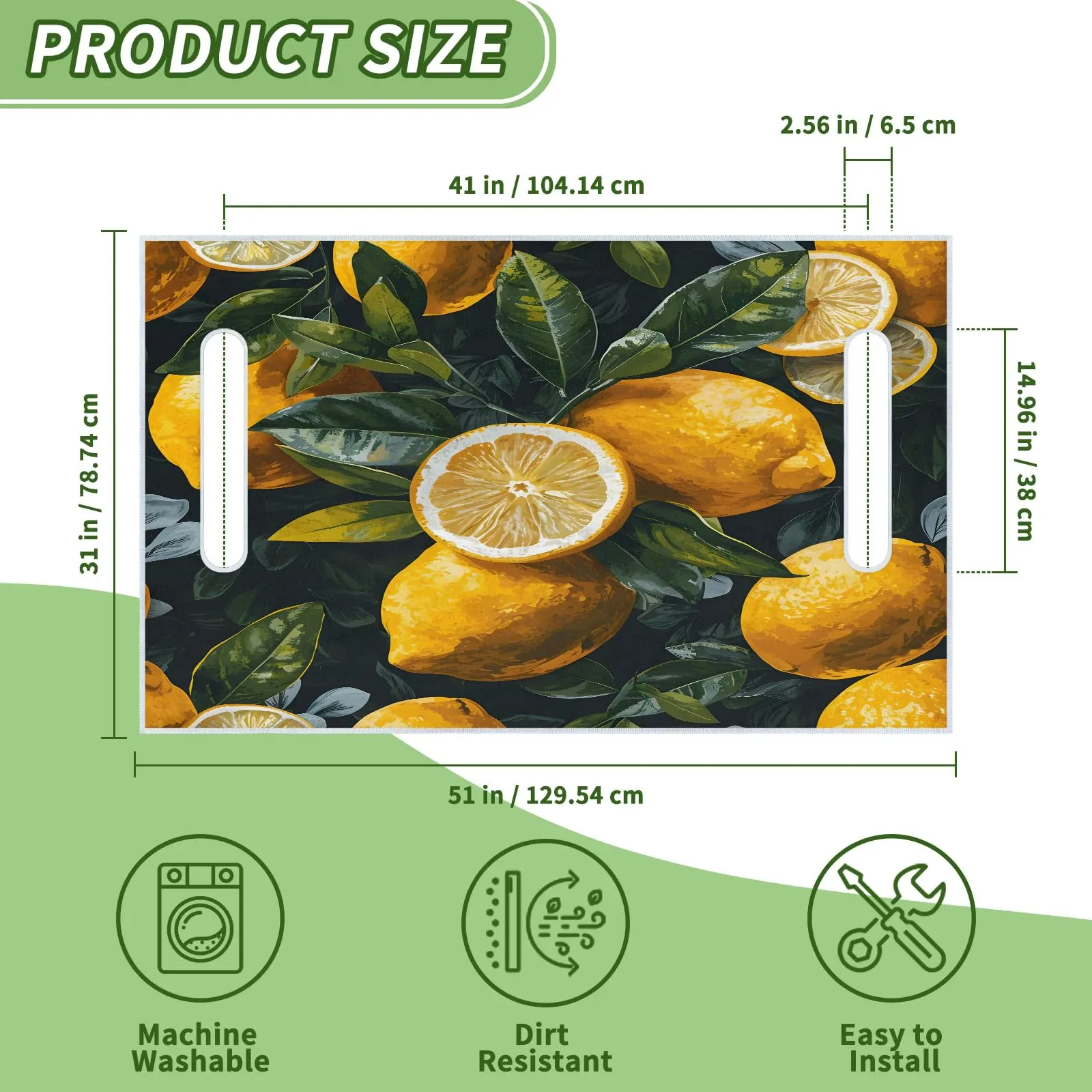 Tiveruda Lemon Pattern Golf Cart Seat Cover image 2
