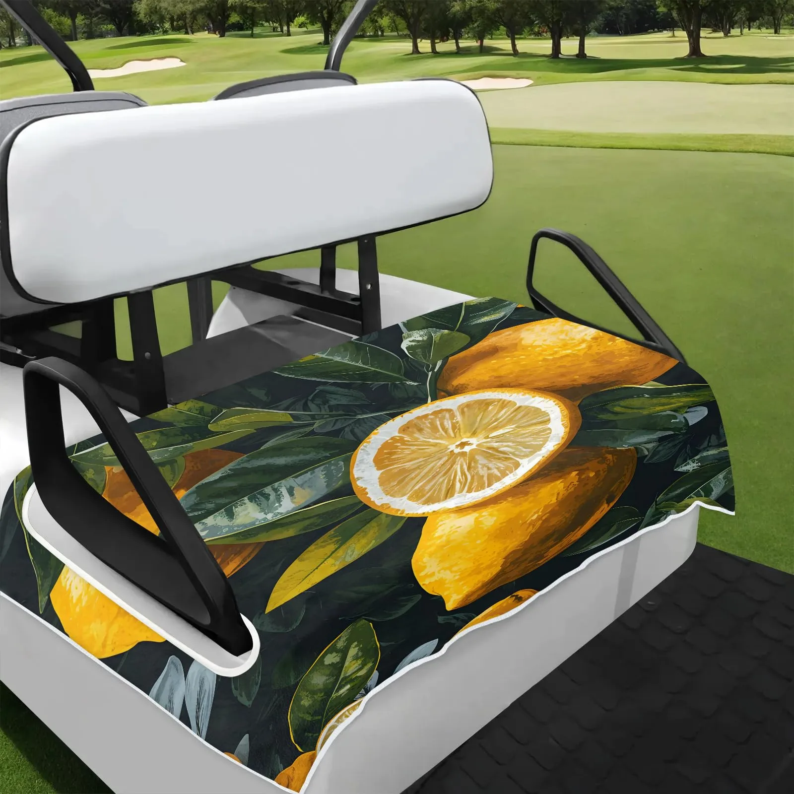 Tiveruda Lemon Pattern Golf Cart Seat Cover