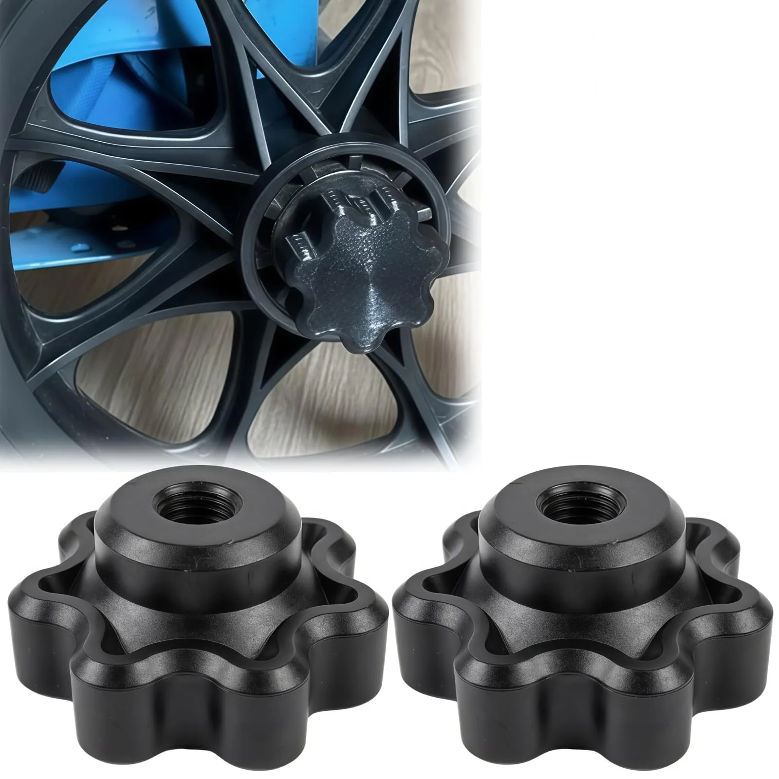 Generic Wheel Axle Nut Knobs for Zuca Cart, 2-Pack