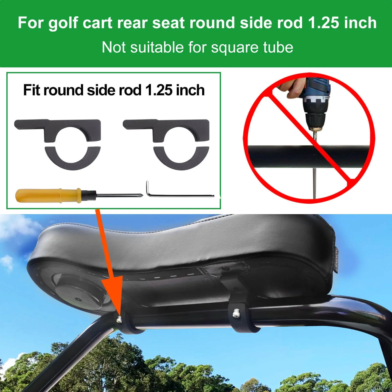 NOKINS Armrest with Cup Holder for Advanced EV Golf Carts image 3