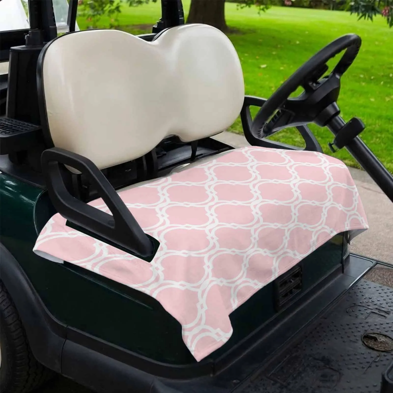 DecorLovee Pink Microfiber Golf Cart Seat Cover Towel 51 x 31 image 2
