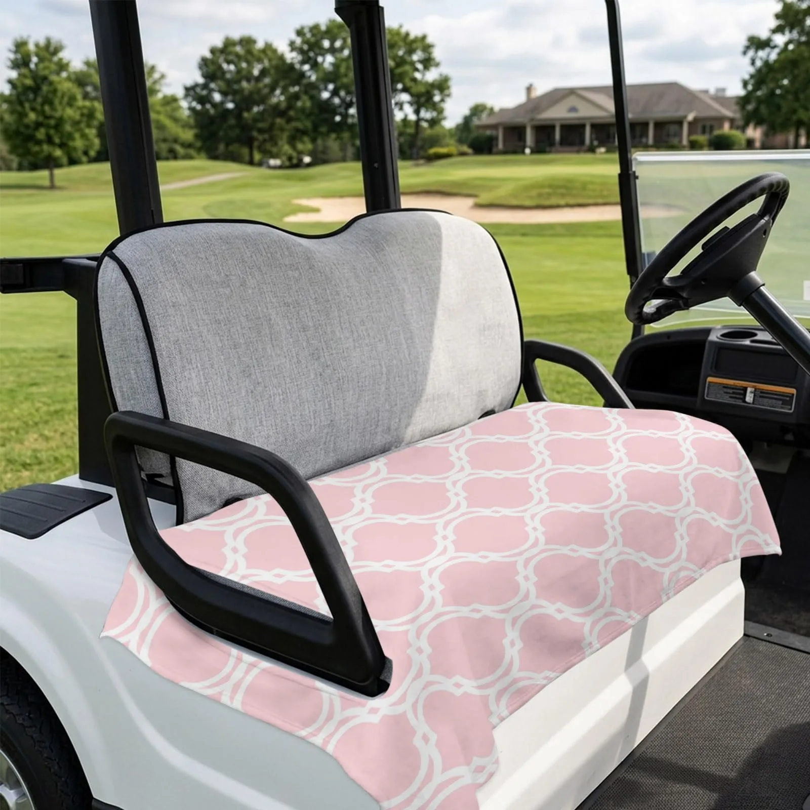 DecorLovee Pink Microfiber Golf Cart Seat Cover Towel 51 x 31 image 4