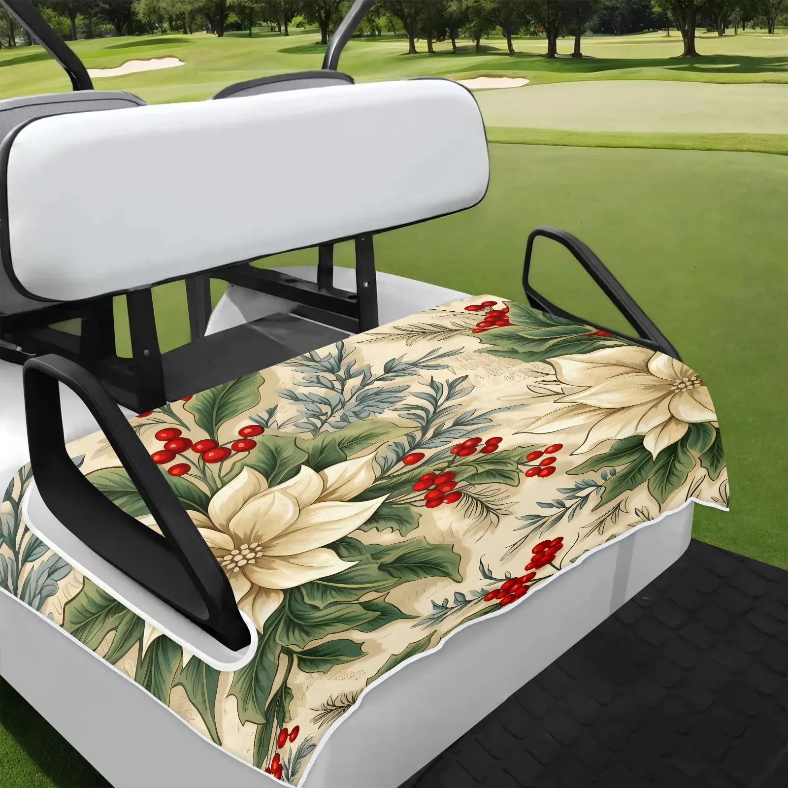 Tiveruda 51" x 31" Golf Cart Seat Cover for 2-Person Seats